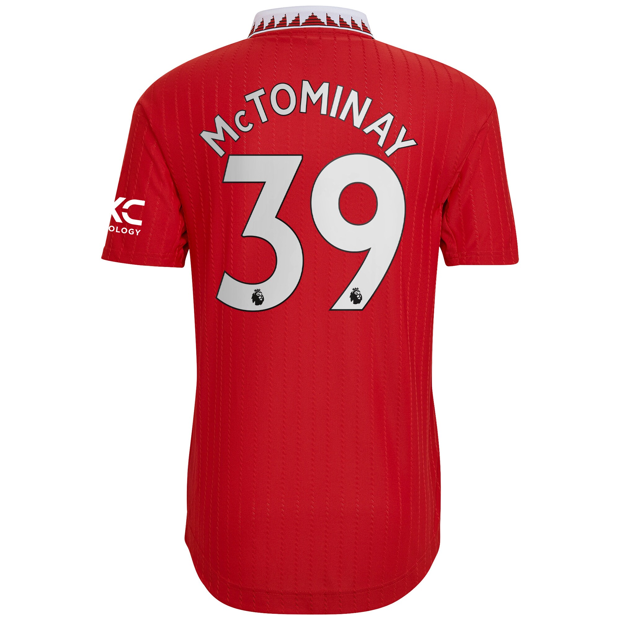 Manchester United Home Authentic Shirt 2022-2023 with McTominay 39 printing