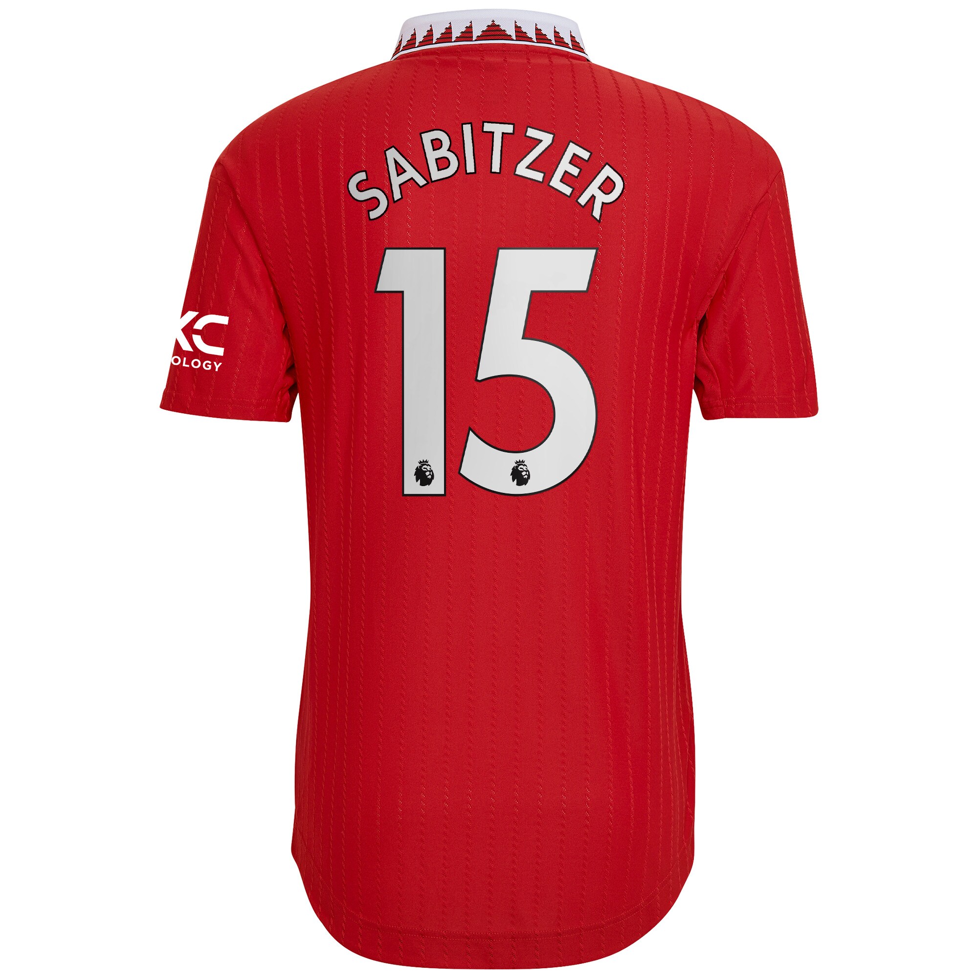 Manchester United Home Authentic Shirt 2022-23 with Sabitzer 15 printing