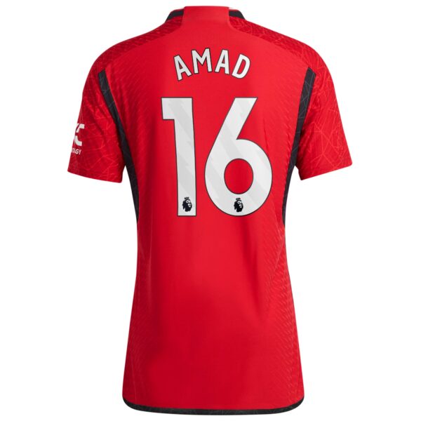 Manchester United Home Authentic Shirt 2023-24 with Amad 16 printing