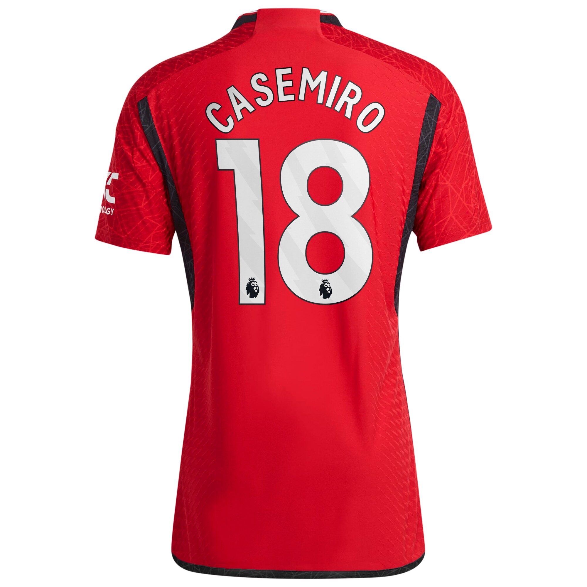 Manchester United Home Authentic Shirt 2023-24 with Casemiro 18 printing