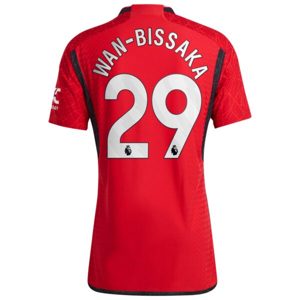 Manchester United Home Authentic Shirt 2023-24 with Wan-Bissaka 29 printing