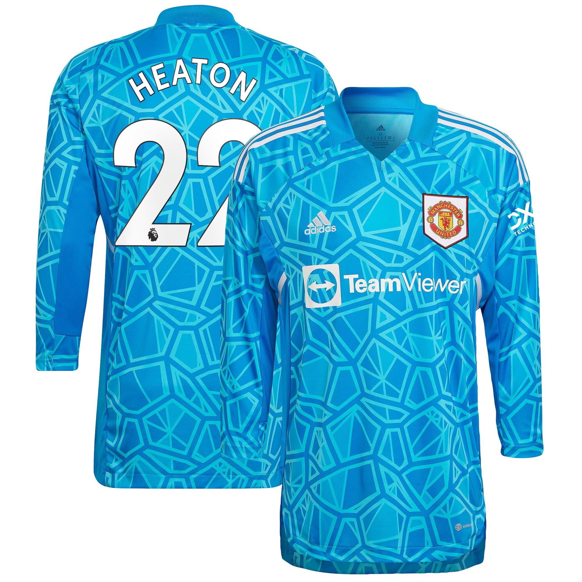 Manchester United Home Goalkeeper Shirt 2022-23 - Long Sleeve with Heaton 22 printing