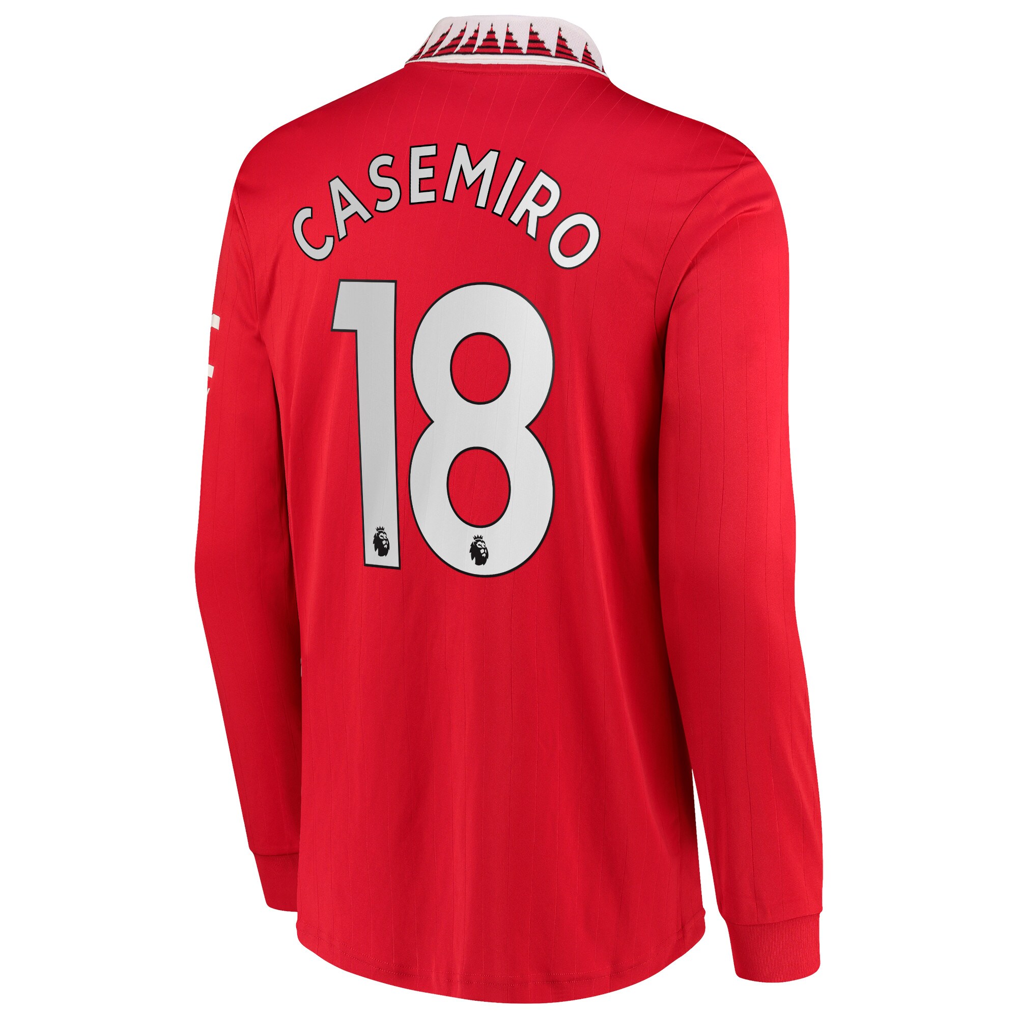 Manchester United Home Shirt 2022-23 - Long Sleeve with Casemiro 18 printing