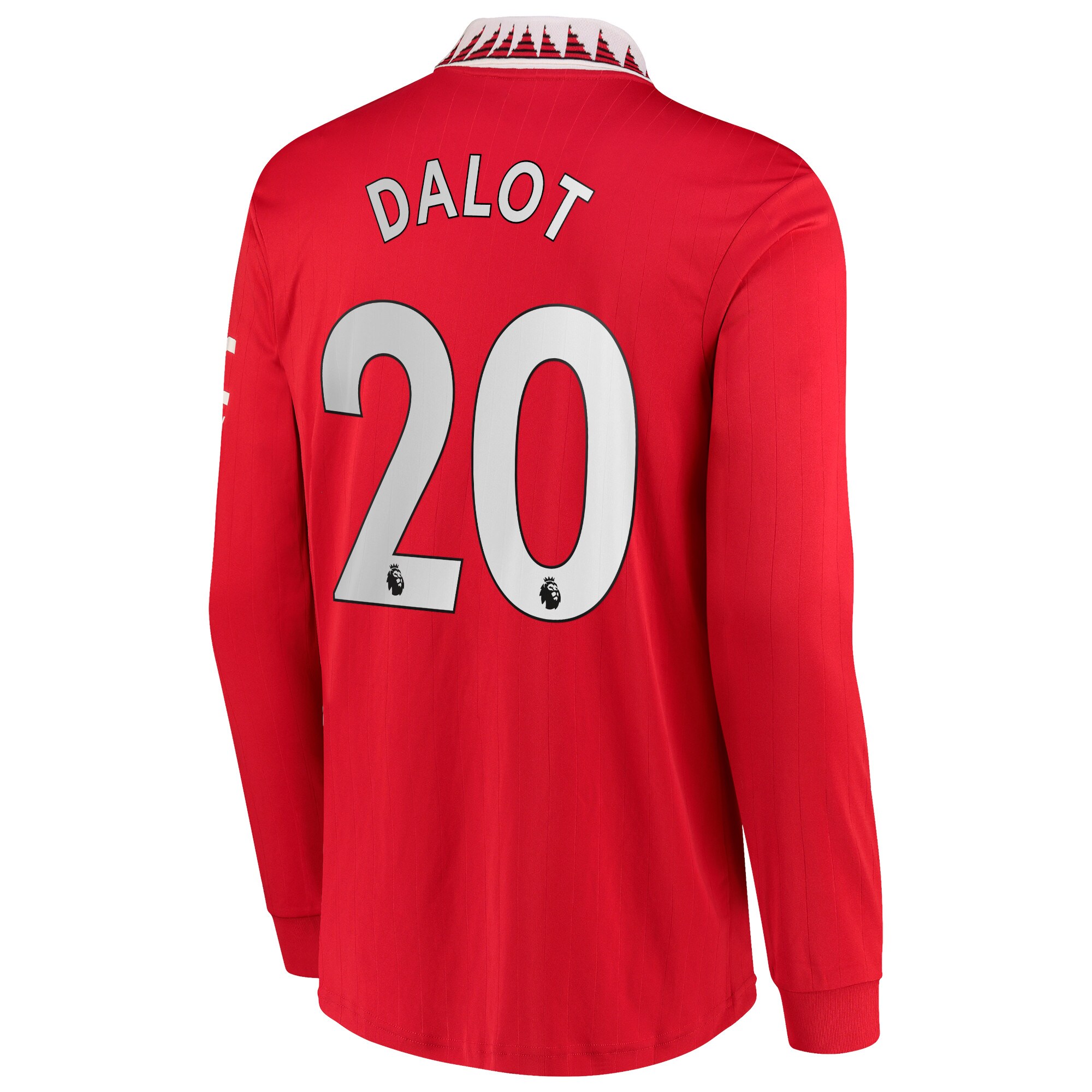 Manchester United Home Shirt 2022-23 - Long Sleeve with Dalot 20 printing