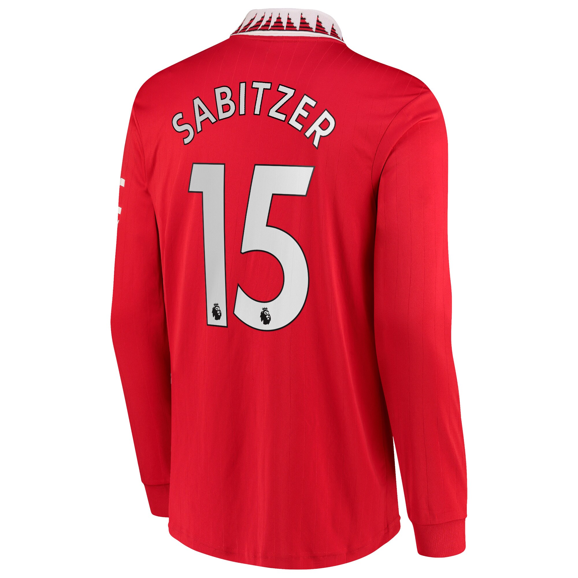 Manchester United Home Shirt 2022-23 - Long Sleeve with Sabitzer 15 printing