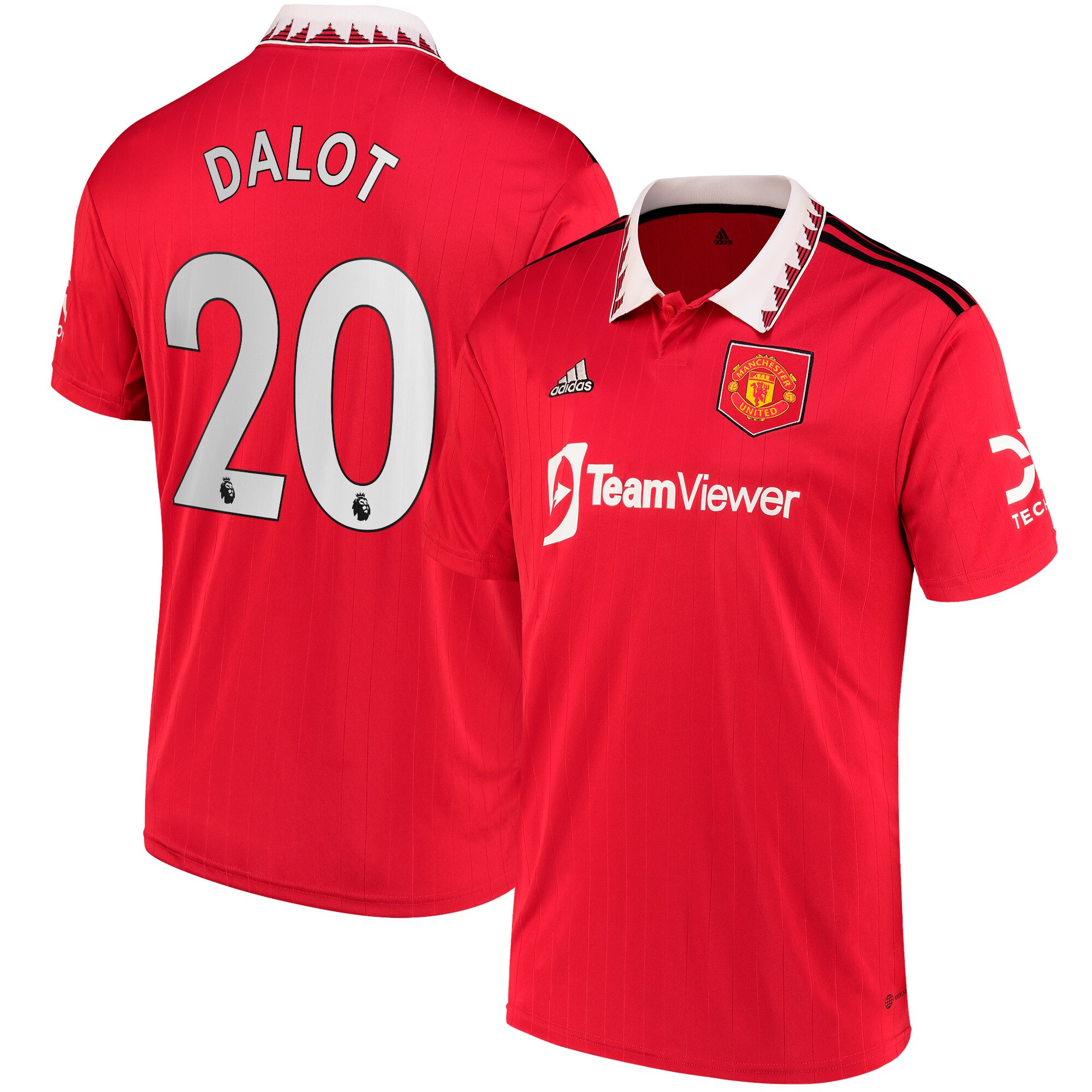 Manchester United Home Shirt 2022-23 with Dalot 20 printing