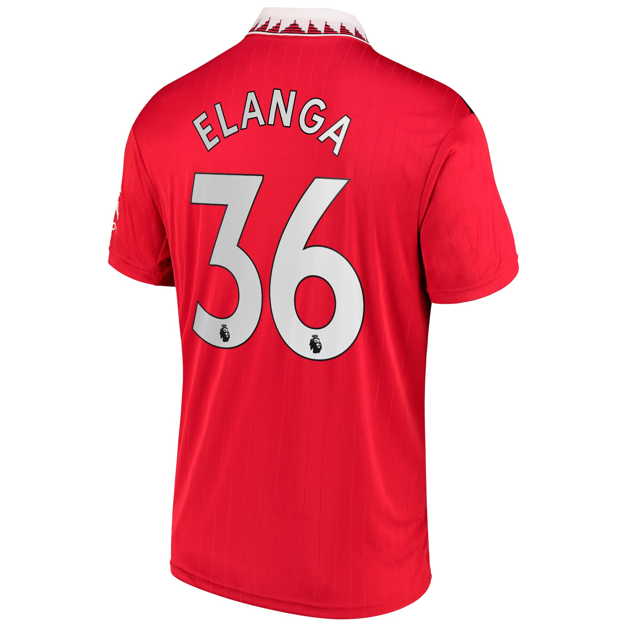 Manchester United Home Shirt 2022-2023 with Elanga 36 printing