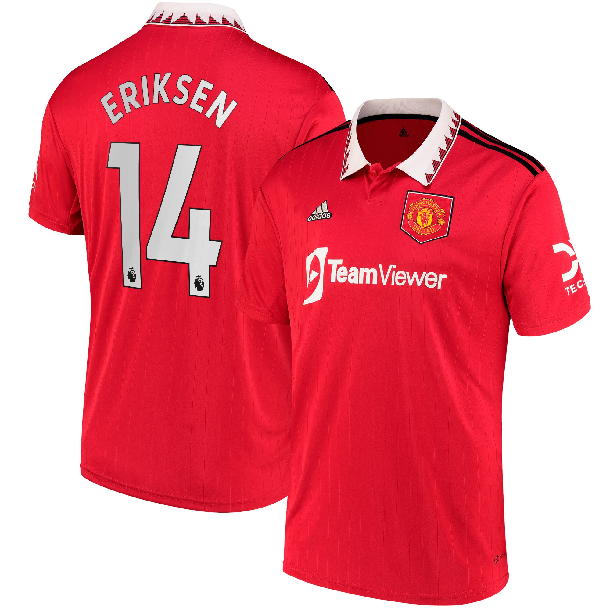 Manchester United Home Shirt 2022-23 with Eriksen 14 printing