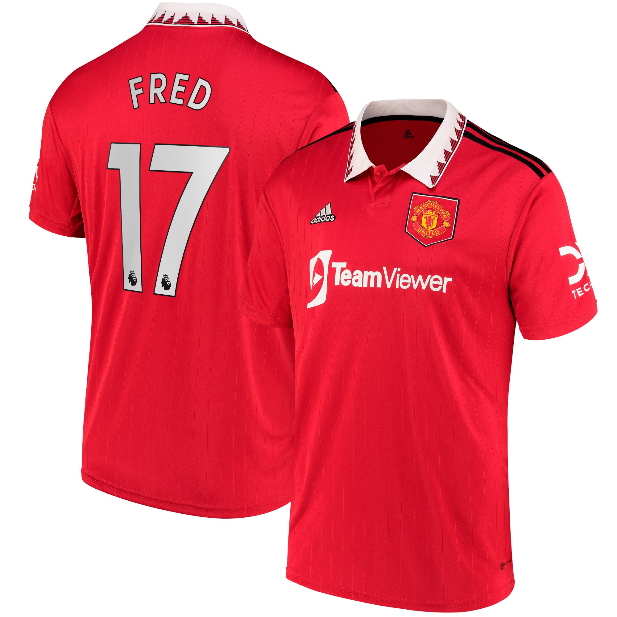 Manchester United Home Shirt 2022-23 with Fred 17 printing