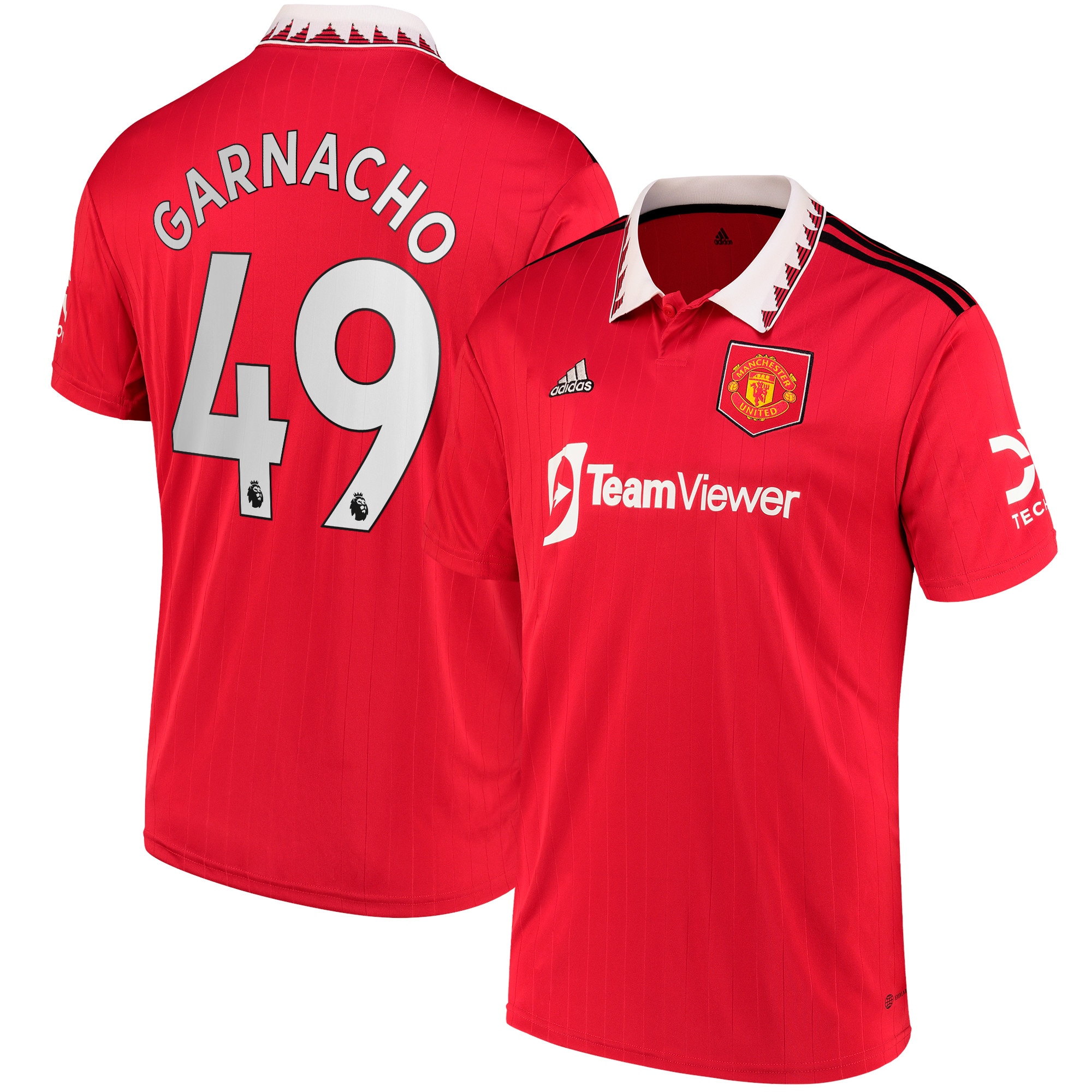 Manchester United Home Shirt 2022-23 with Garnacho 49 printing
