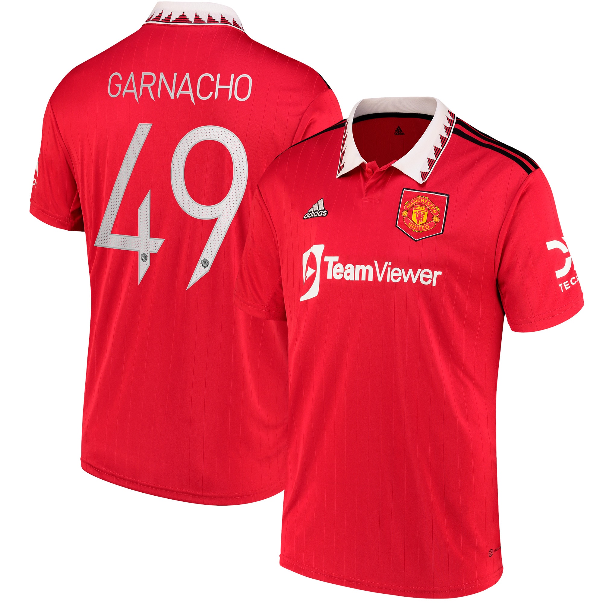Manchester United Home Shirt 2022-23 with Garnacho 49 printing