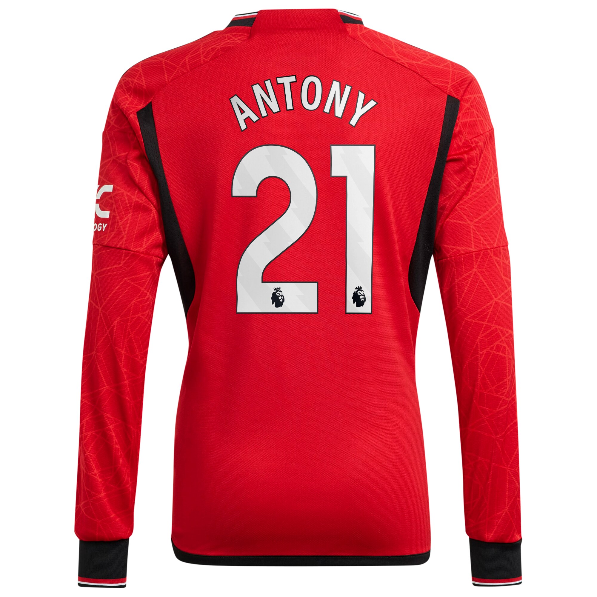 Manchester United Home Shirt 2023-24 Long Sleeve with Antony 21 printing