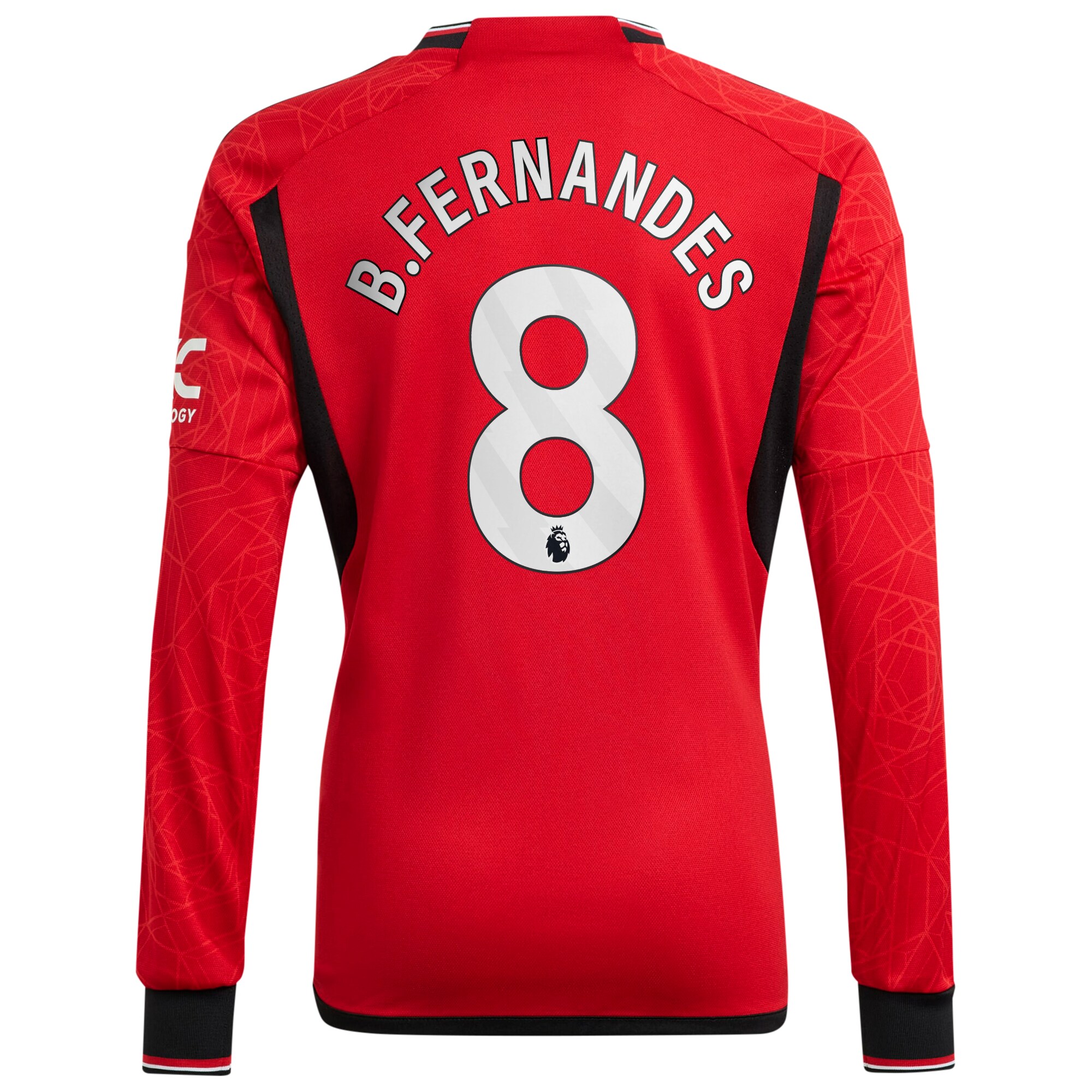 Manchester United Home Shirt 2023-24 Long Sleeve with B.Fernandes 8 printing