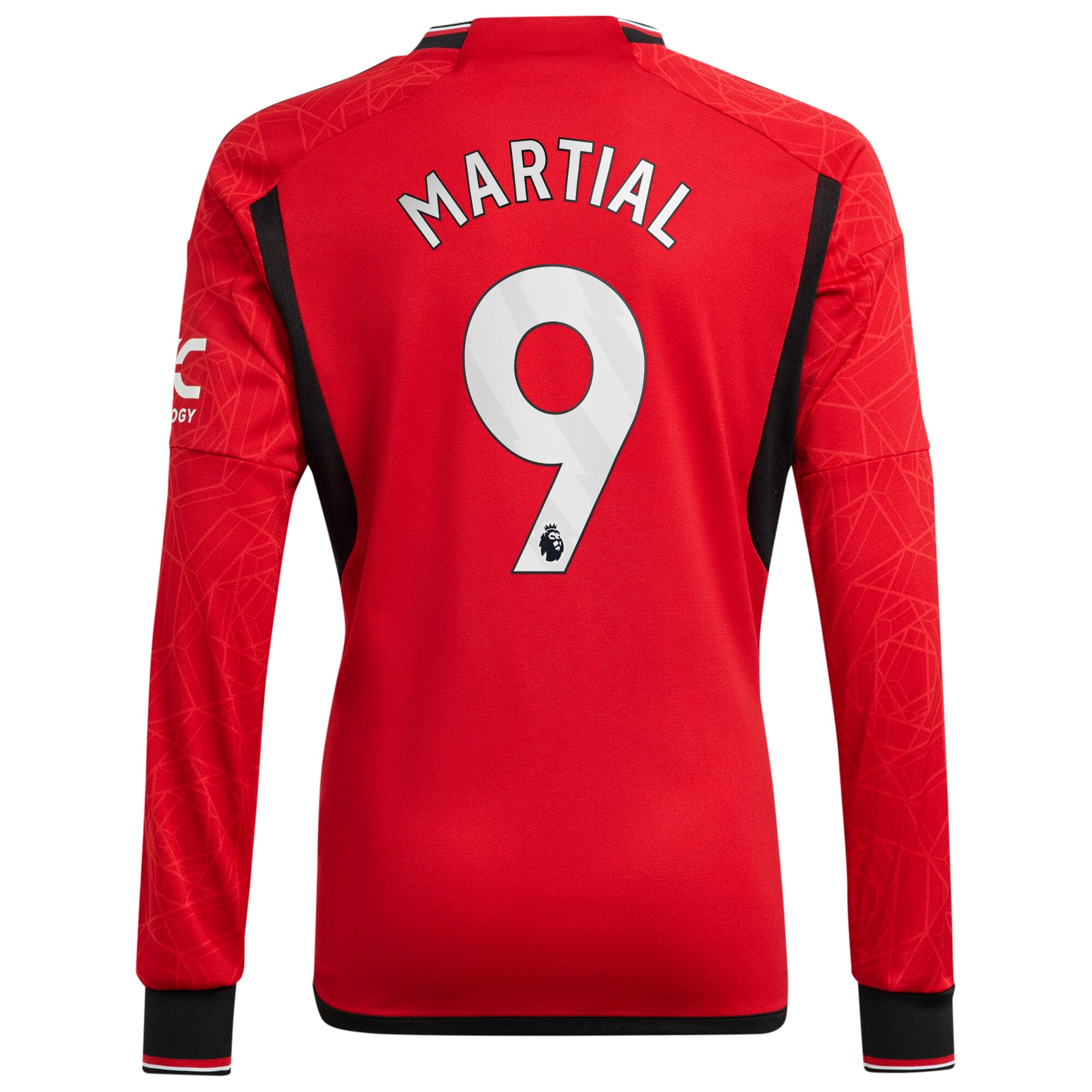 Manchester United Home Shirt 2023-24 Long Sleeve with Martial 9 printing