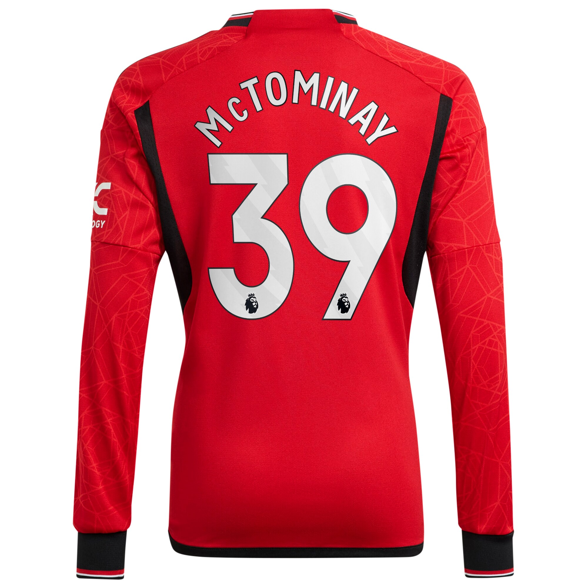 Manchester United Home Shirt 2023-24 Long Sleeve with McTominay 39 printing