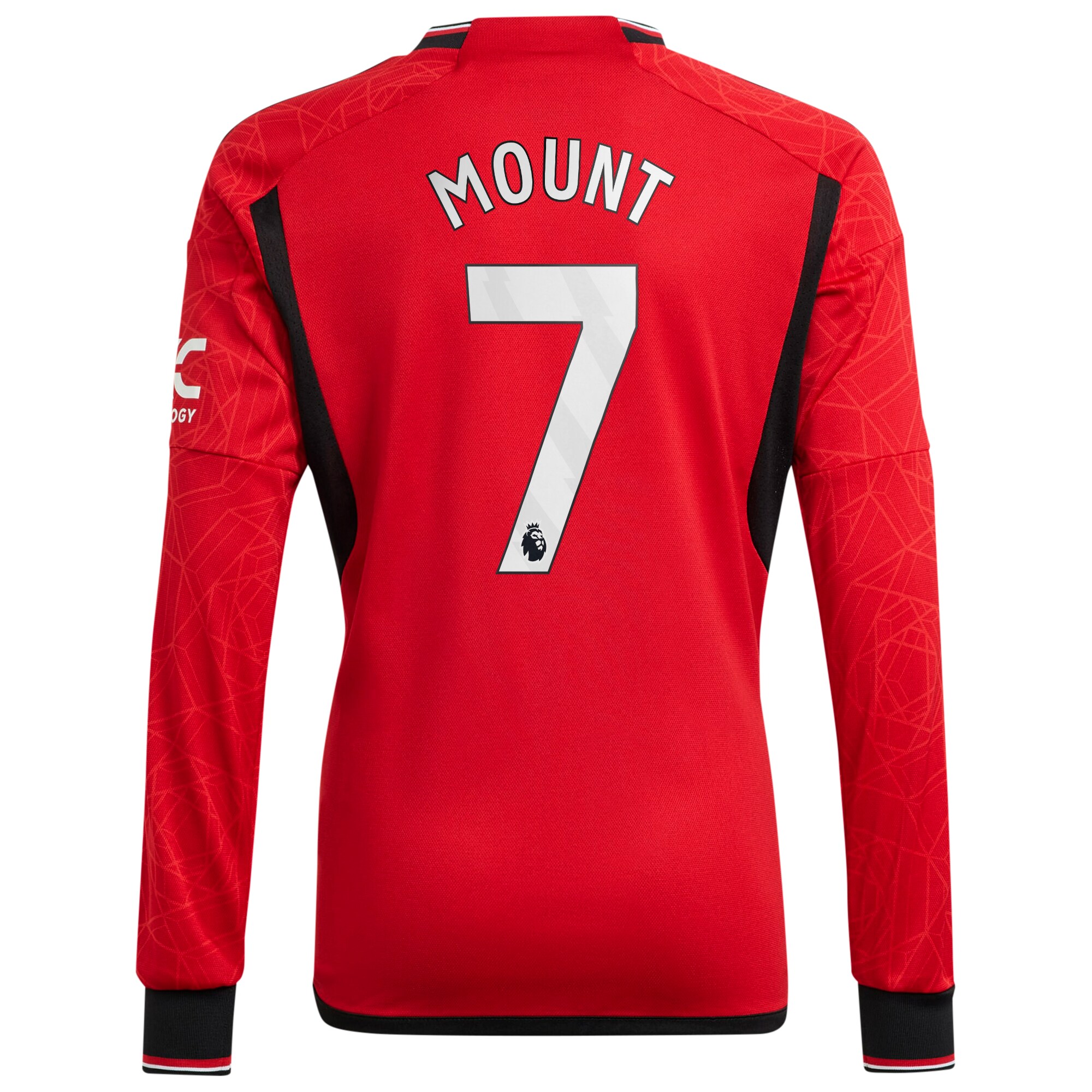 Manchester United Home Shirt 2023-24 Long Sleeve with Mount 7 printing
