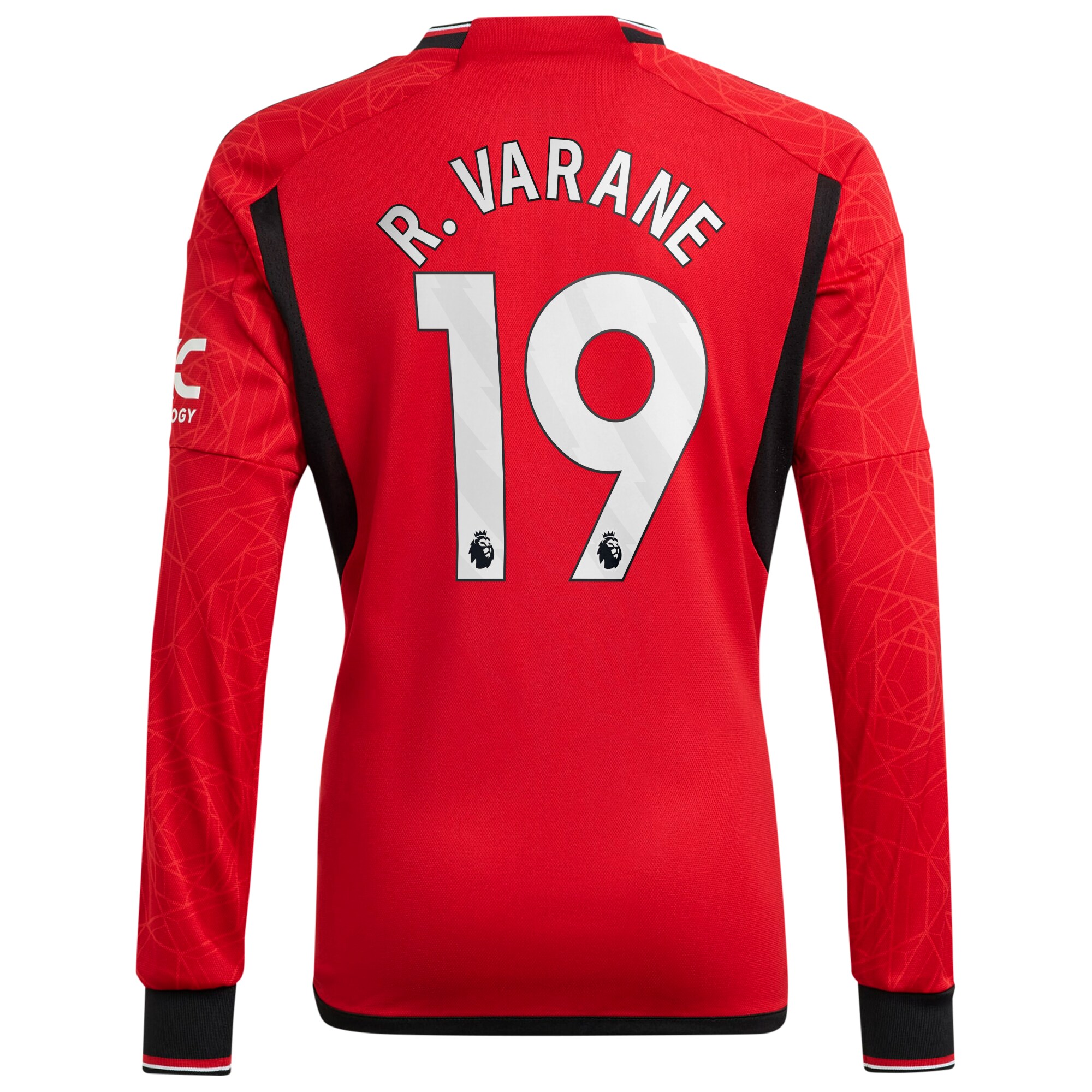 Manchester United Home Shirt 2023-24 Long Sleeve with R. Varane 19 printing