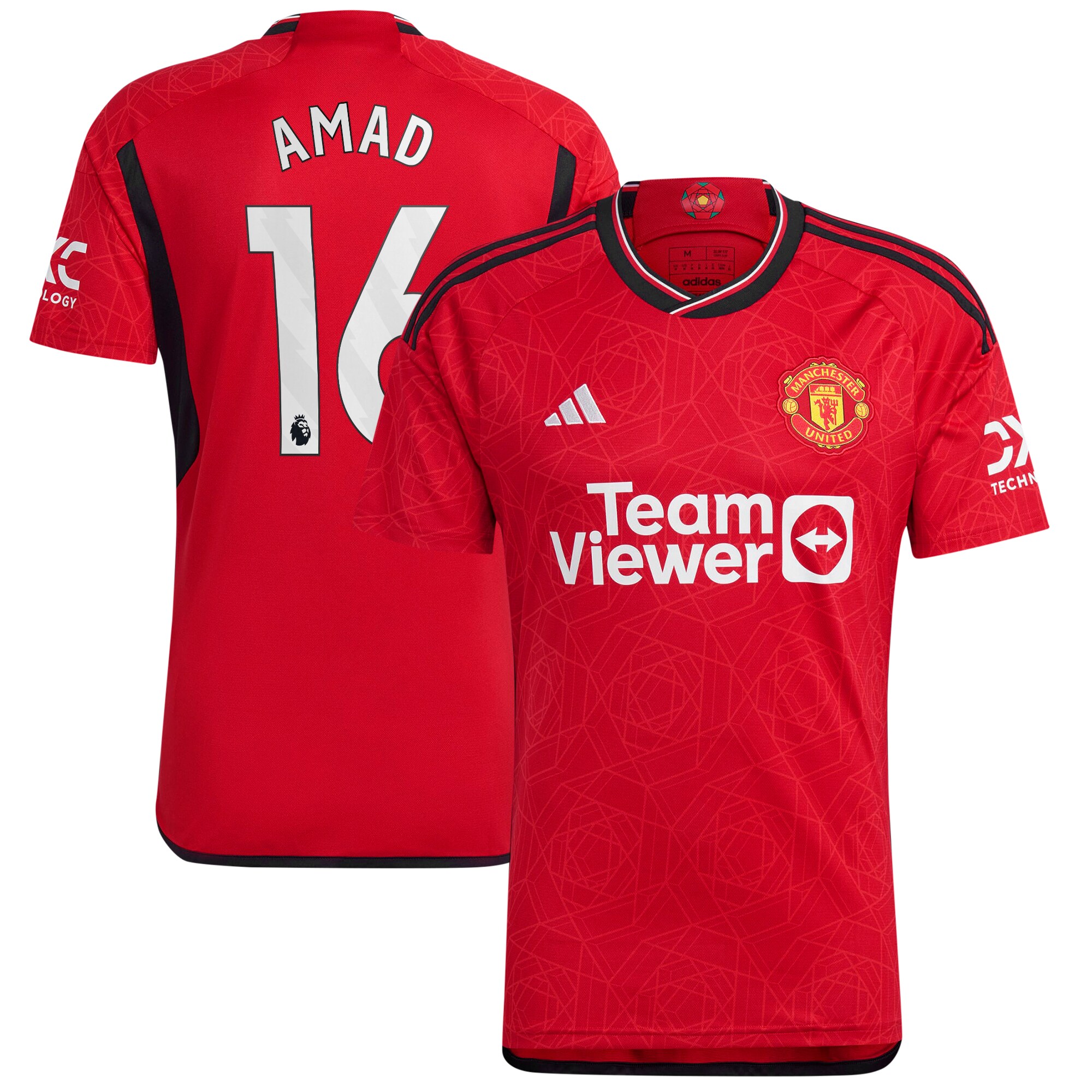 Manchester United Home Shirt 2023-24 with Amad 16 printing