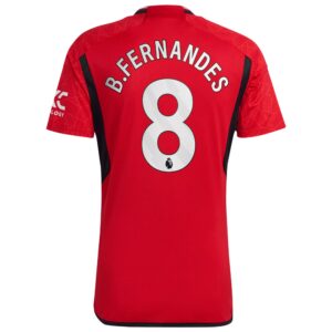 Manchester United Home Shirt 2023-24 with B.Fernandes 8 printing