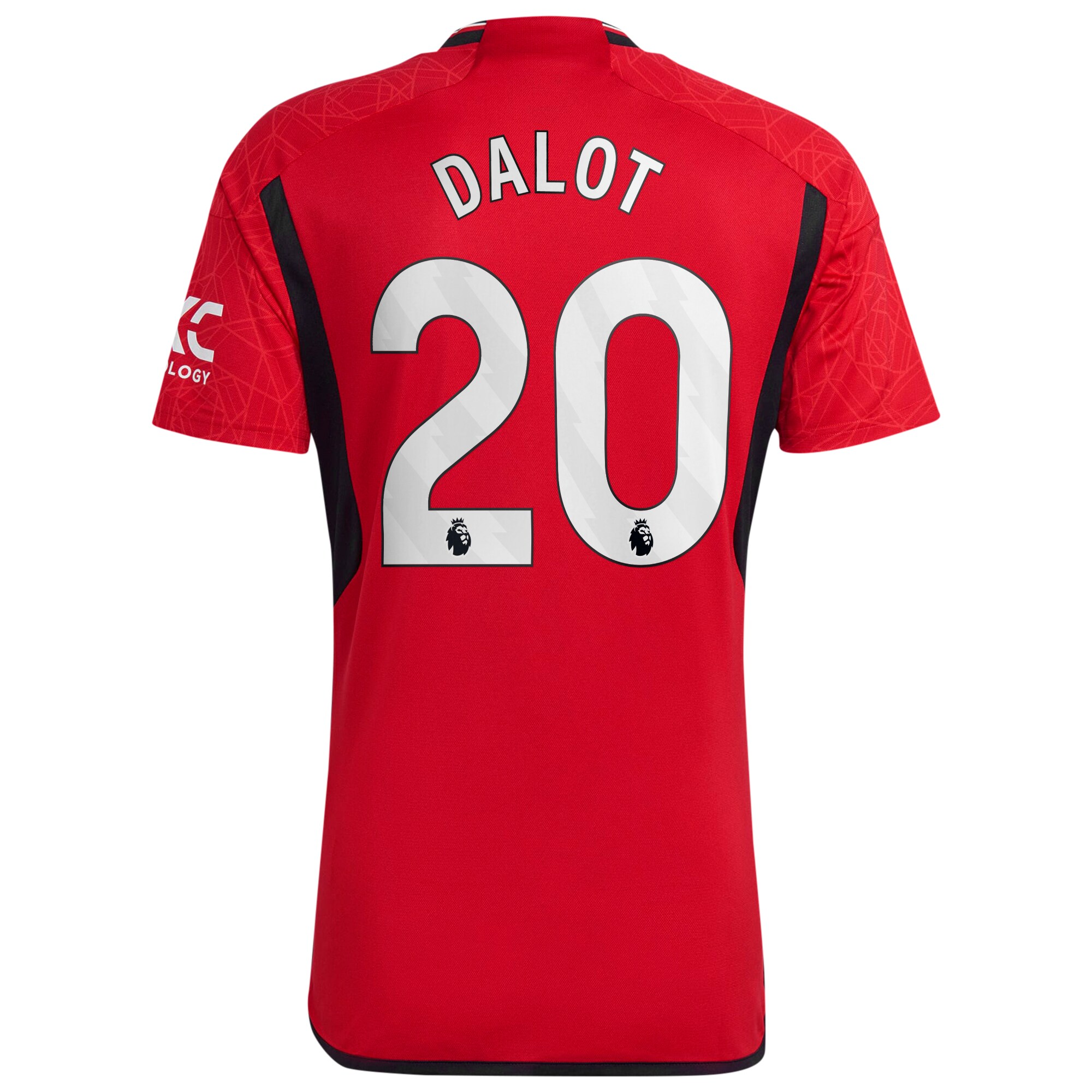 Manchester United Home Shirt 2023-24 with Dalot 20 printing