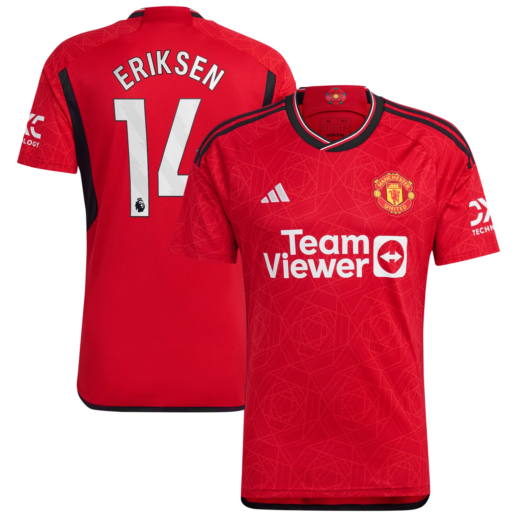 Manchester United Home Shirt 2023-24 with Eriksen 14 printing