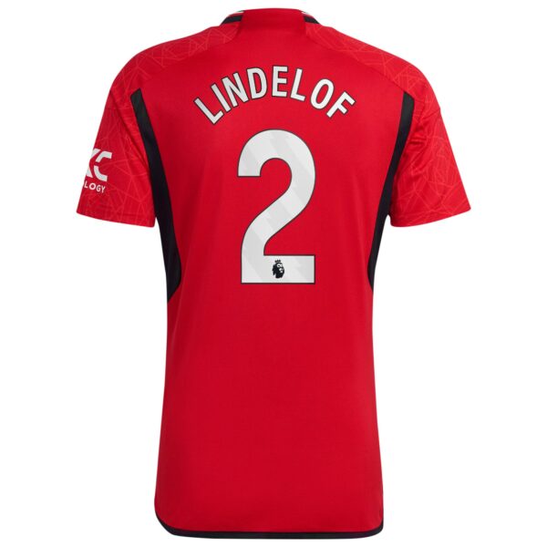 Manchester United Home Shirt 2023-24 with Lindelof 2 printing