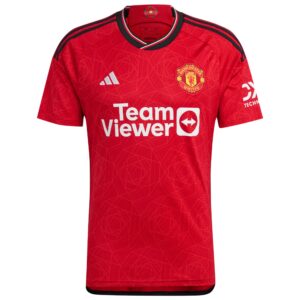 Manchester United Home Shirt 2023-24 with Mainoo 37 printing