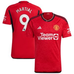 Manchester United Home Shirt 2023-24 with Martial 9 printing