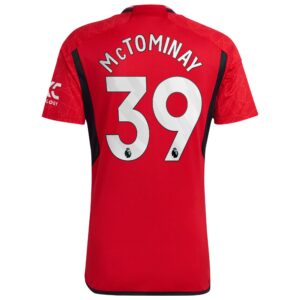 Manchester United Home Shirt 2023-24 with McTominay 39 printing