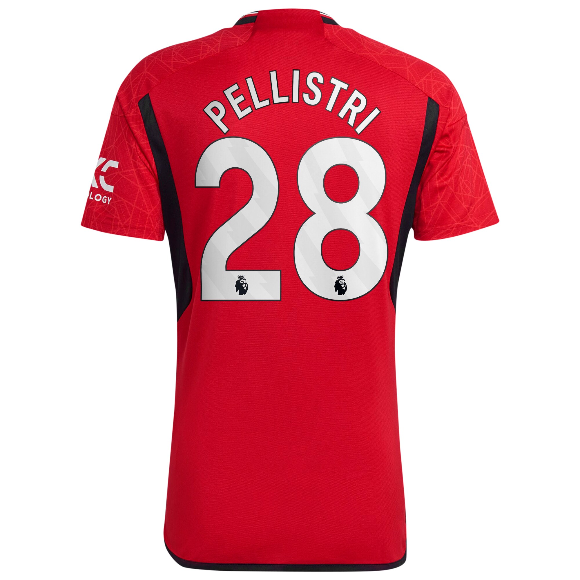 Manchester United Home Shirt 2023-24 with Pellistri 28 printing