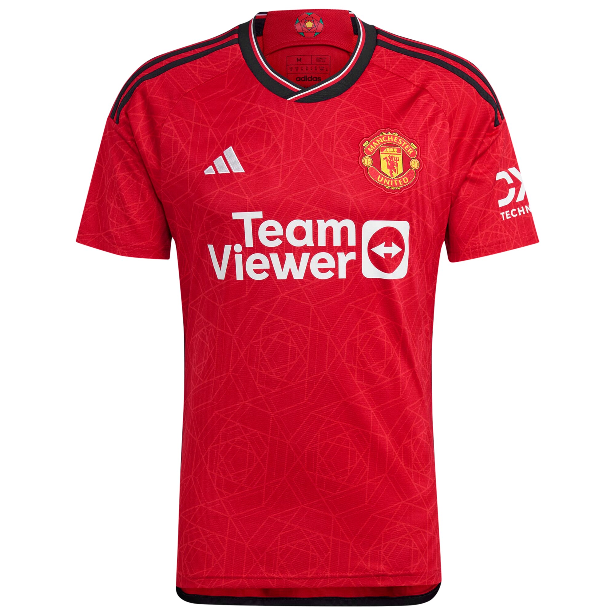 Manchester United Home Shirt 2023-24 with Van De Beek 34 printing