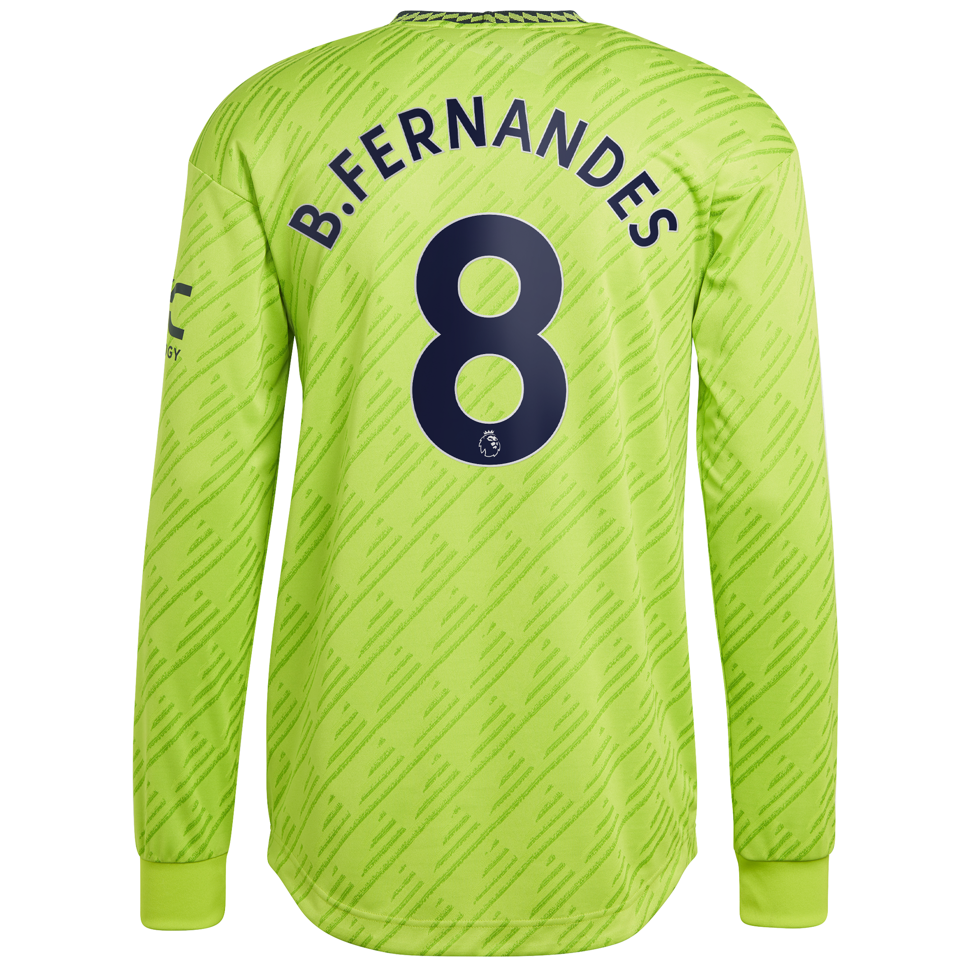 Manchester United Third Authentic Shirt 2022-23 - Long Sleeve with B.Fernandes 8 printing