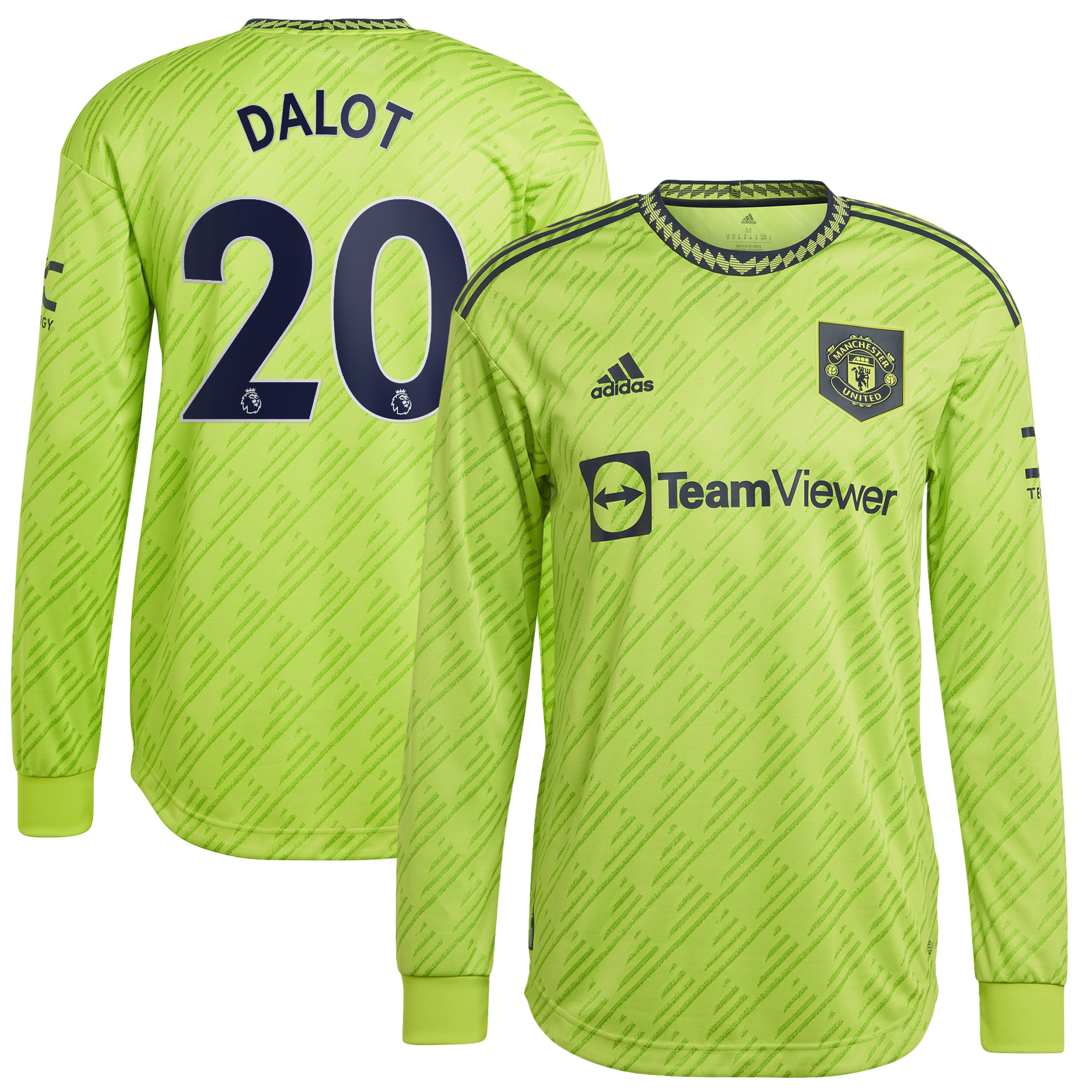 Manchester United Third Authentic Shirt 2022-23 - Long Sleeve with Dalot 20 printing