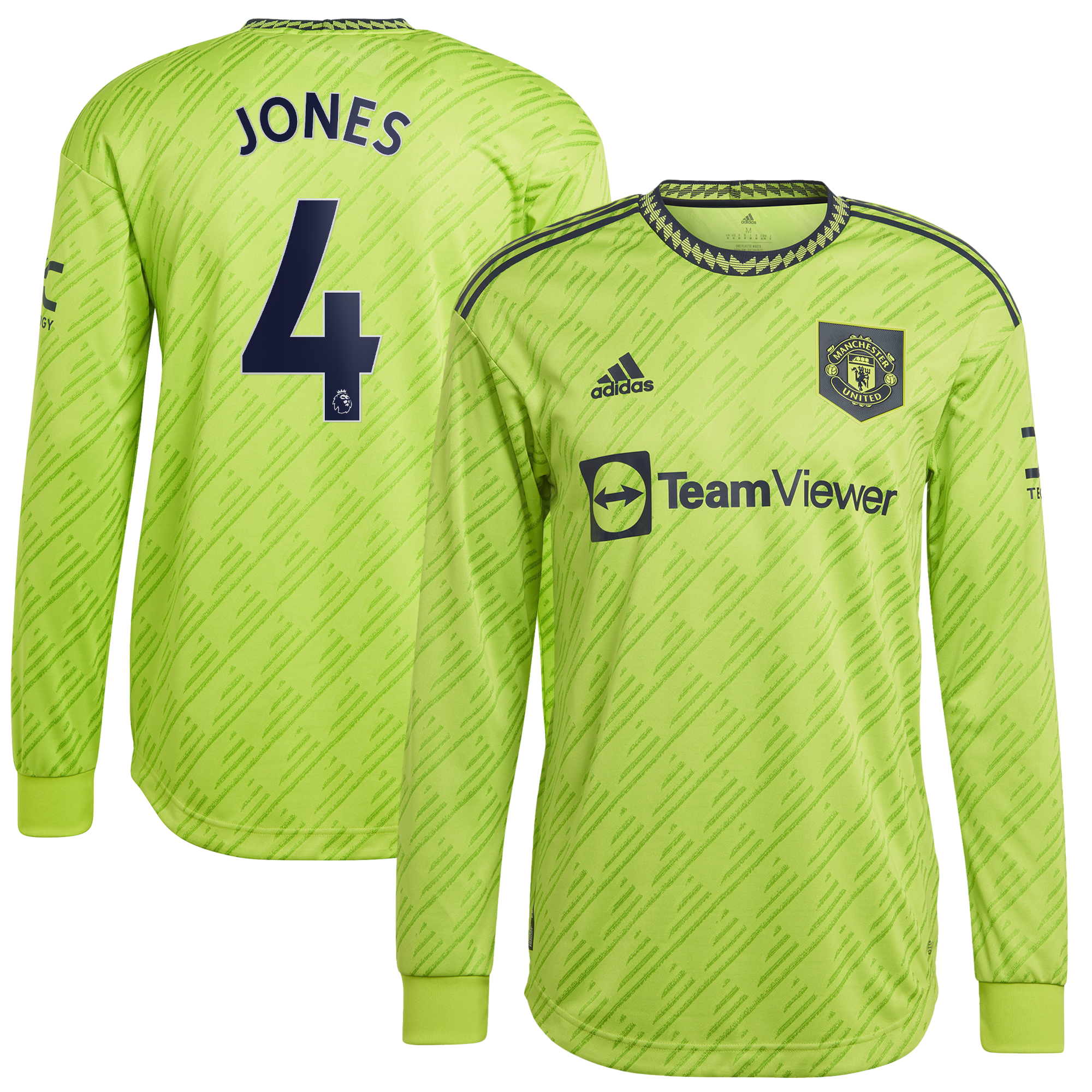 Manchester United Third Authentic Shirt 2022-23 - Long Sleeve with Jones 4 printing
