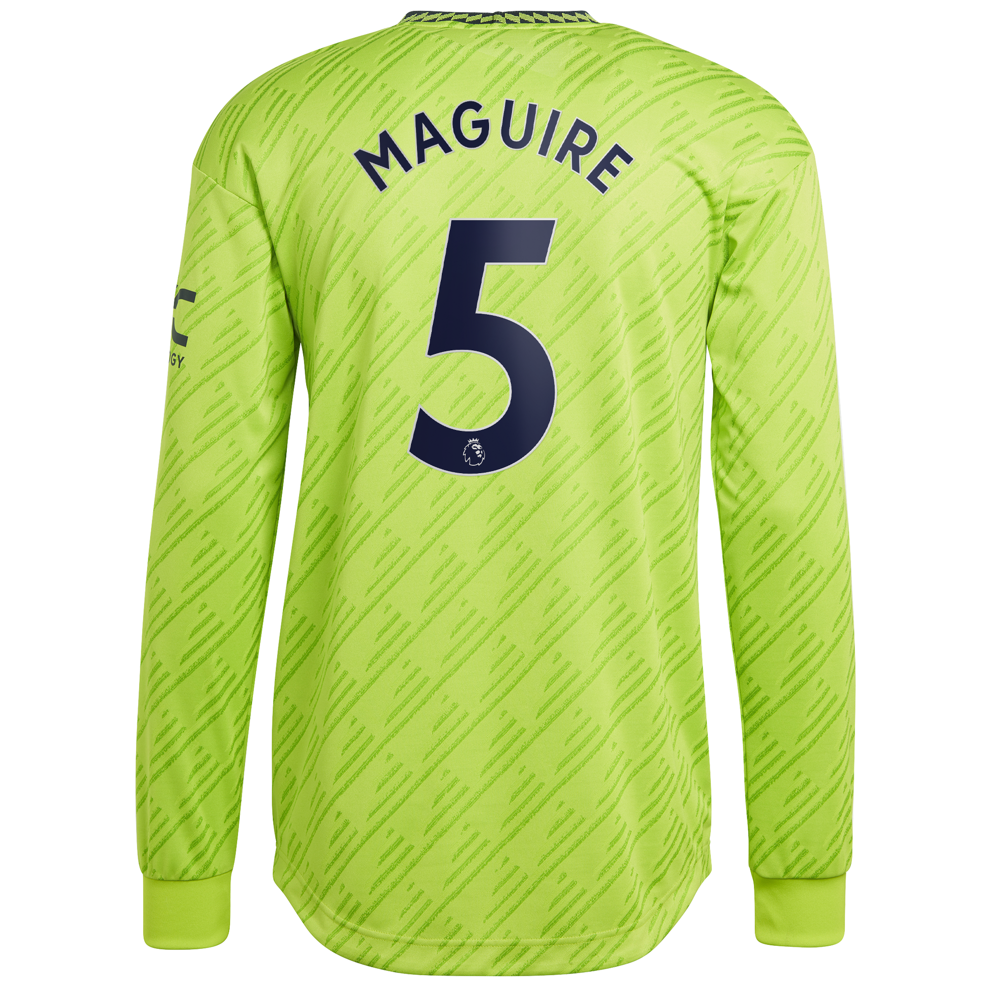 Manchester United Third Authentic Shirt 2022-23 - Long Sleeve with Maguire 5 printing