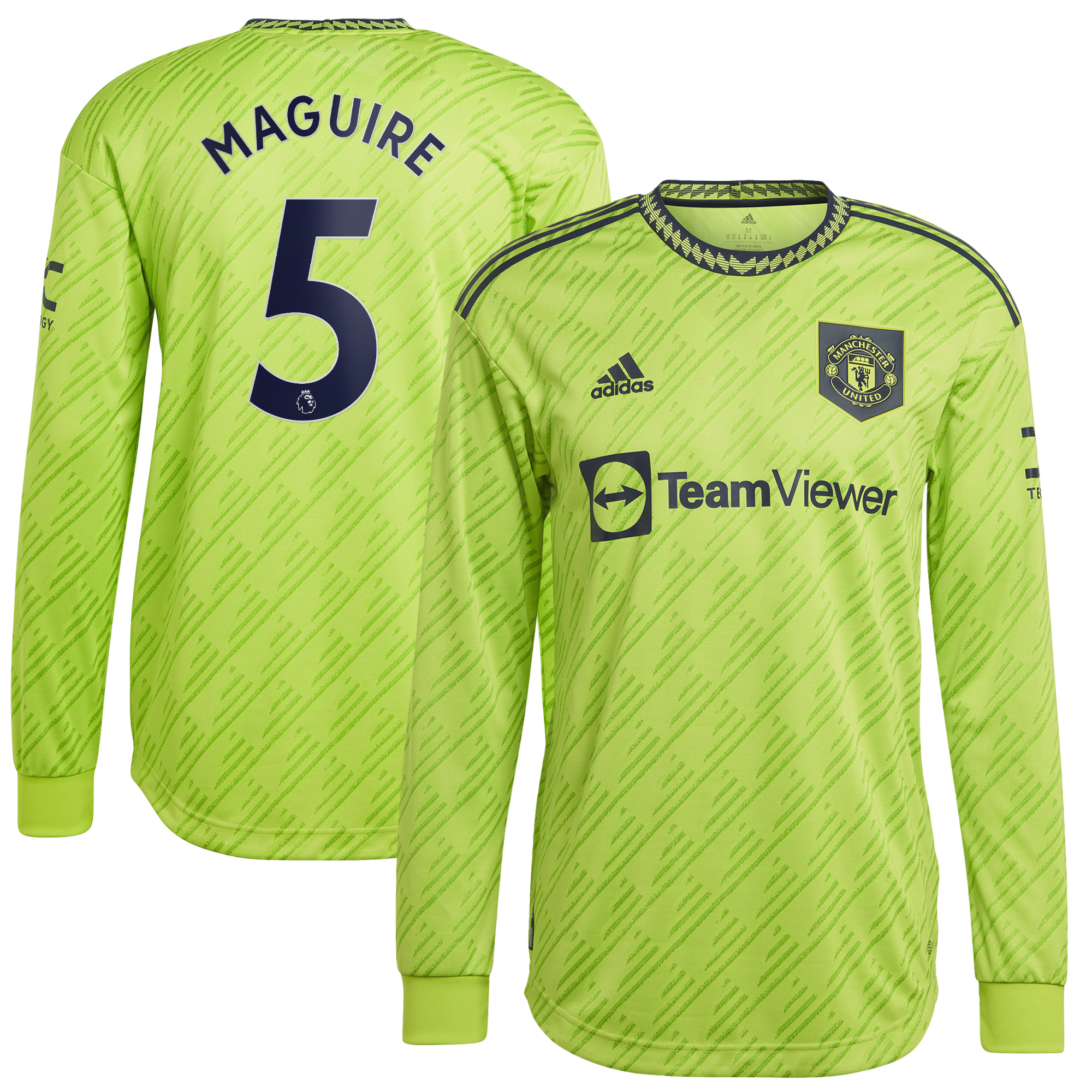 Manchester United Third Authentic Shirt 2022-23 - Long Sleeve with Maguire 5 printing