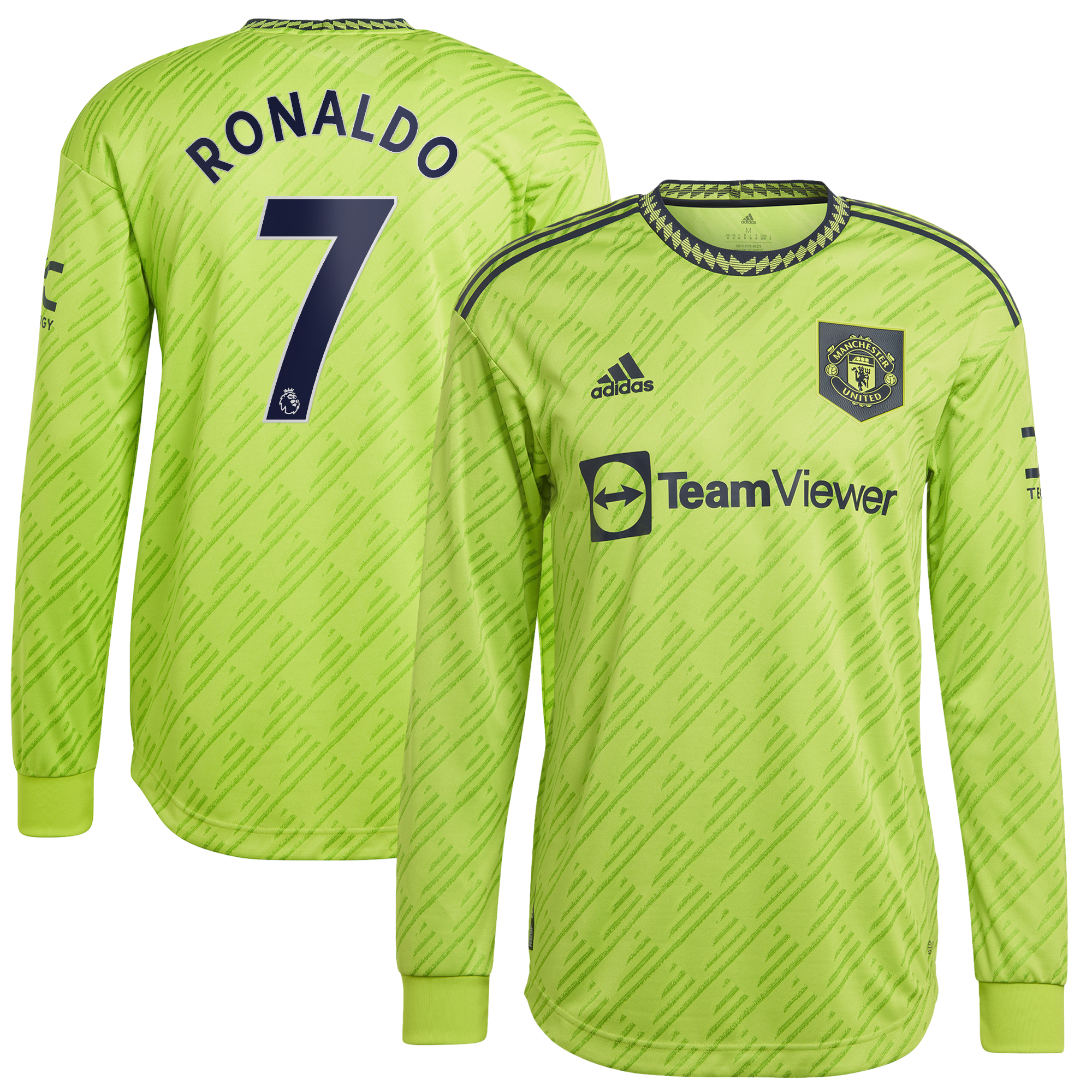 Manchester United Third Authentic Shirt 2022-23 - Long Sleeve with Ronaldo 7 printing
