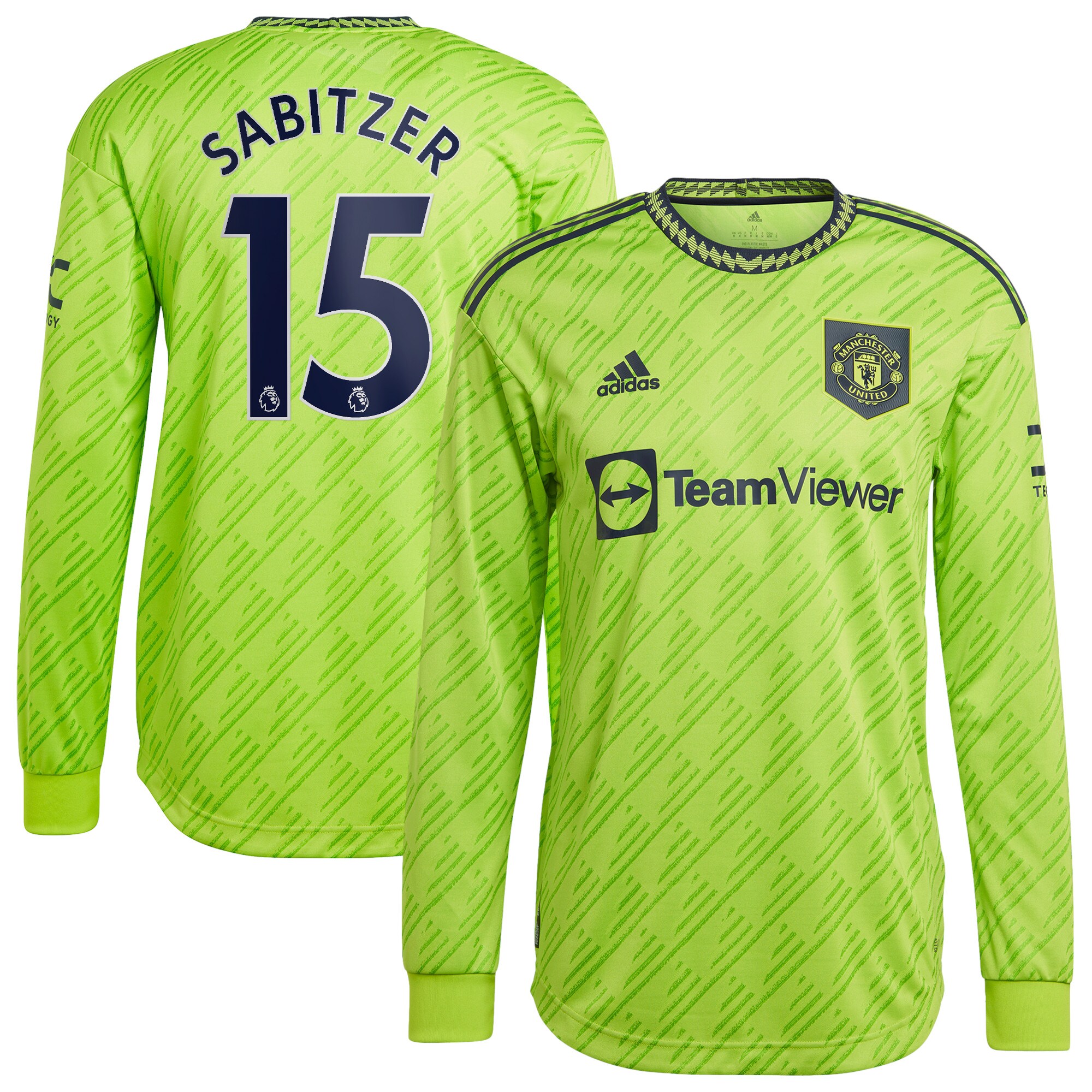 Manchester United Third Authentic Shirt 2022-23 - Long Sleeve with Sabitzer 15 printing