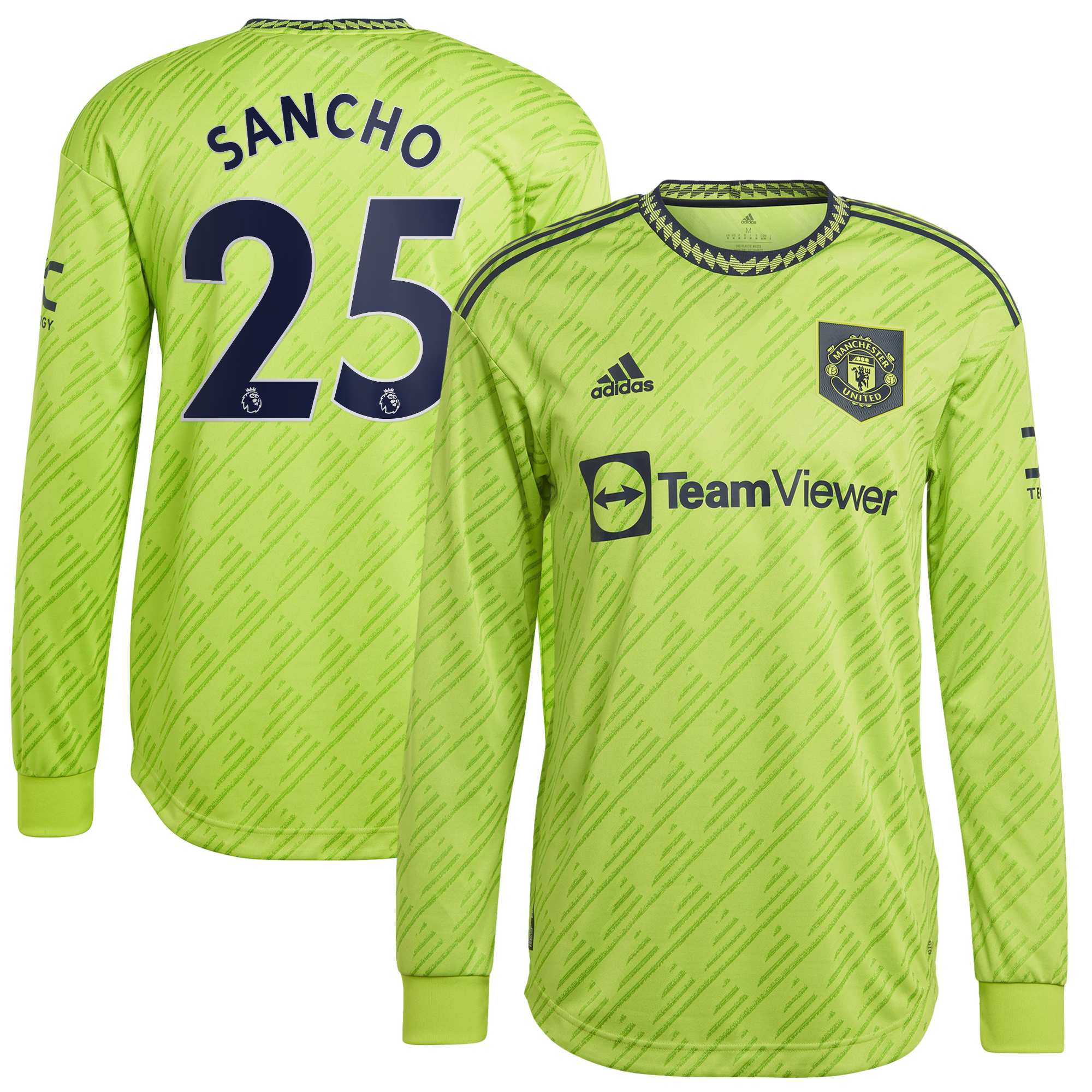 Manchester United Third Authentic Shirt 2022-23 - Long Sleeve with Sancho 25 printing