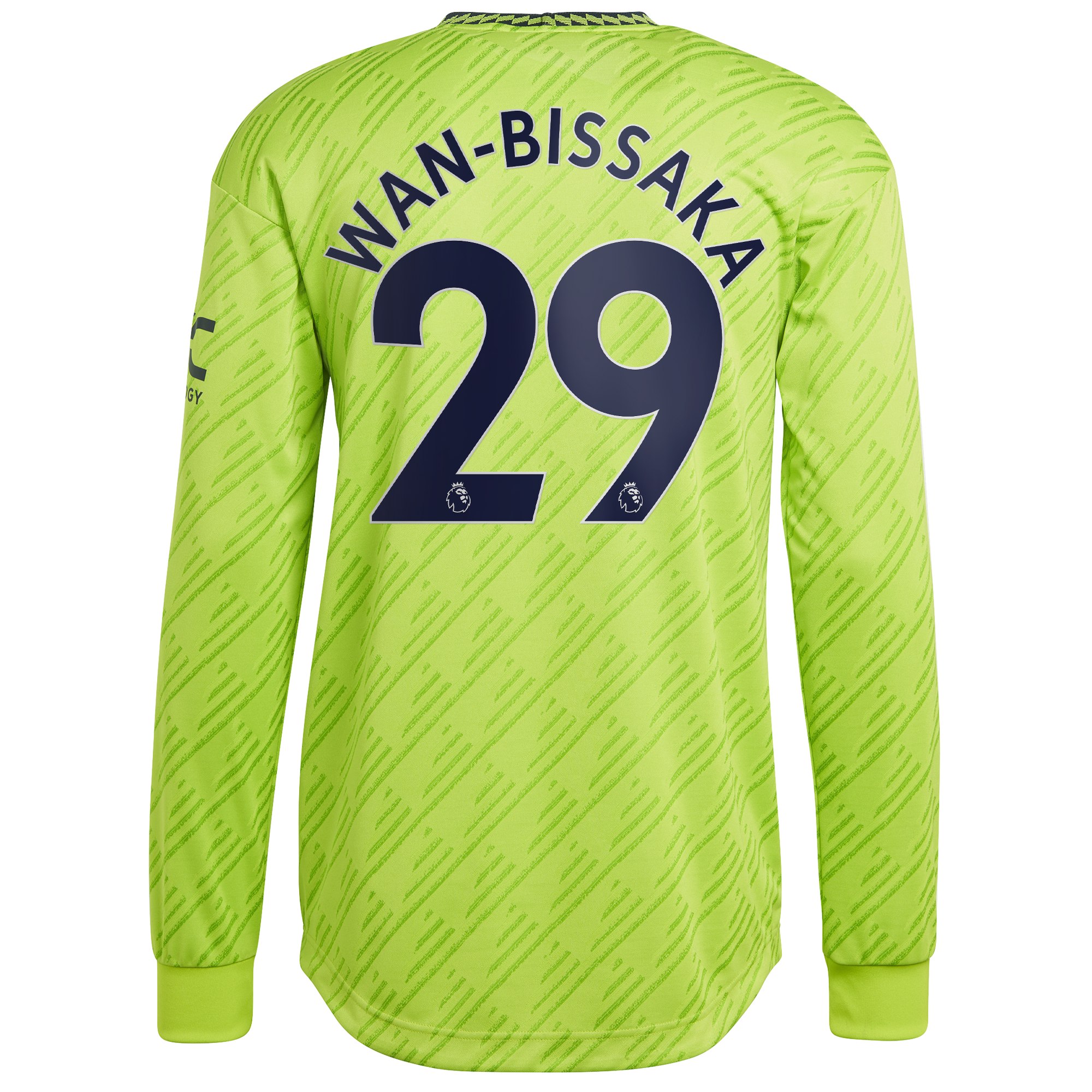 Manchester United Third Authentic Shirt 2022-23 - Long Sleeve with Wan-Bissaka 29 printing