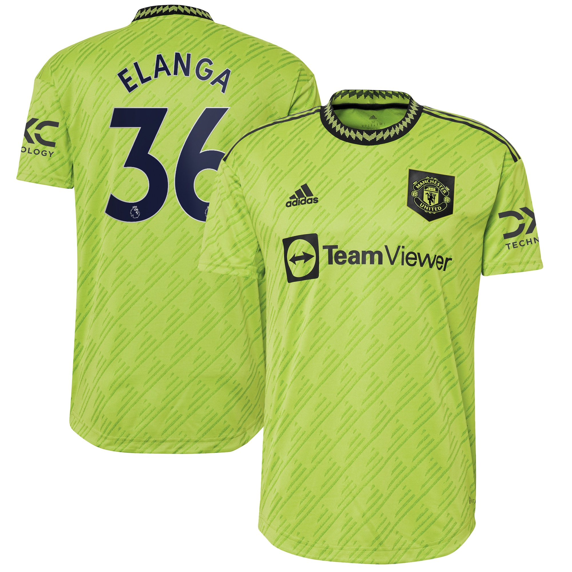 Manchester United Third Authentic Shirt 2022-23 with Elanga 36 printing