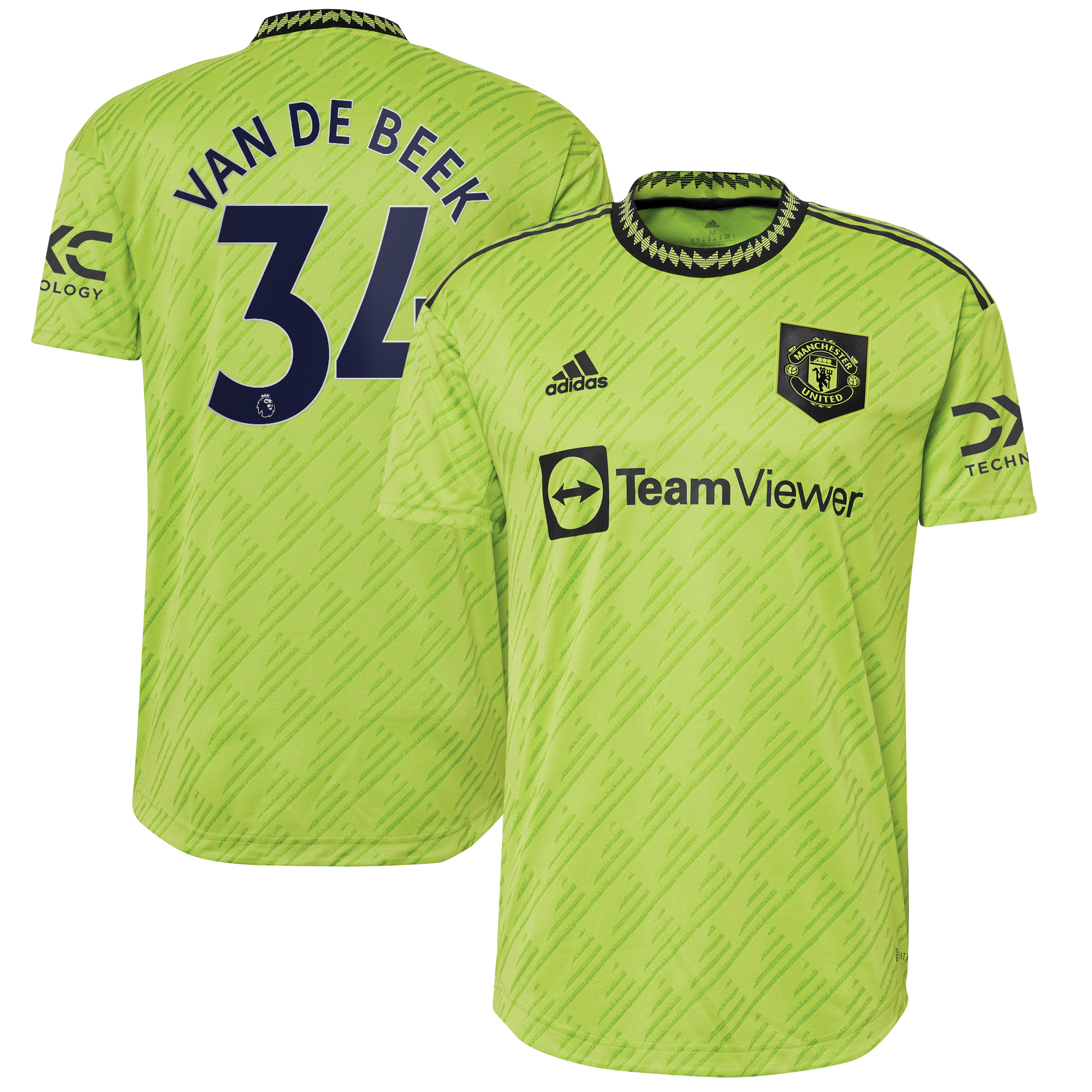 Manchester United Third Authentic Shirt 2022-23 with Van De Beek 34 printing
