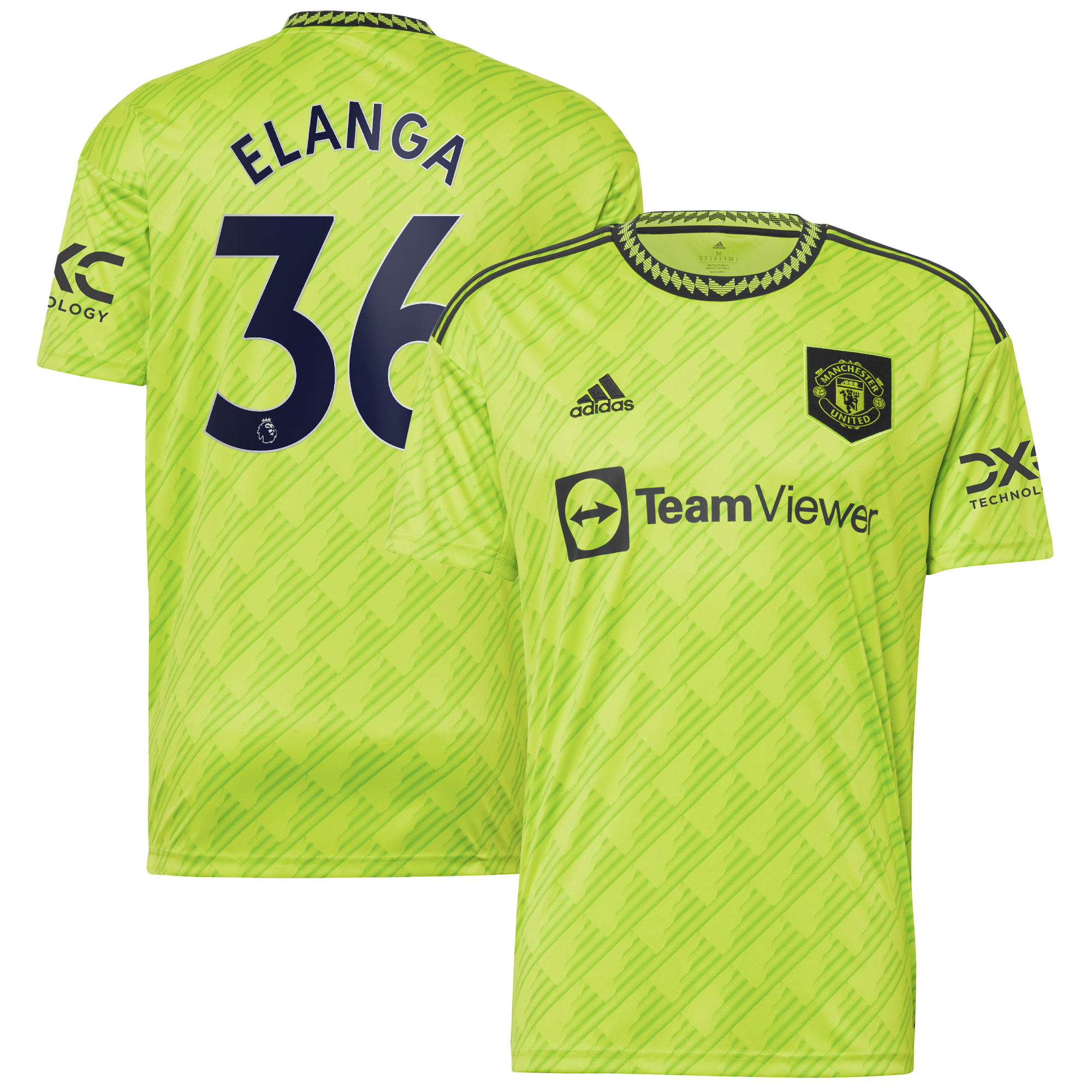 Manchester United Third Shirt 2022-23 with Elanga 36 printing
