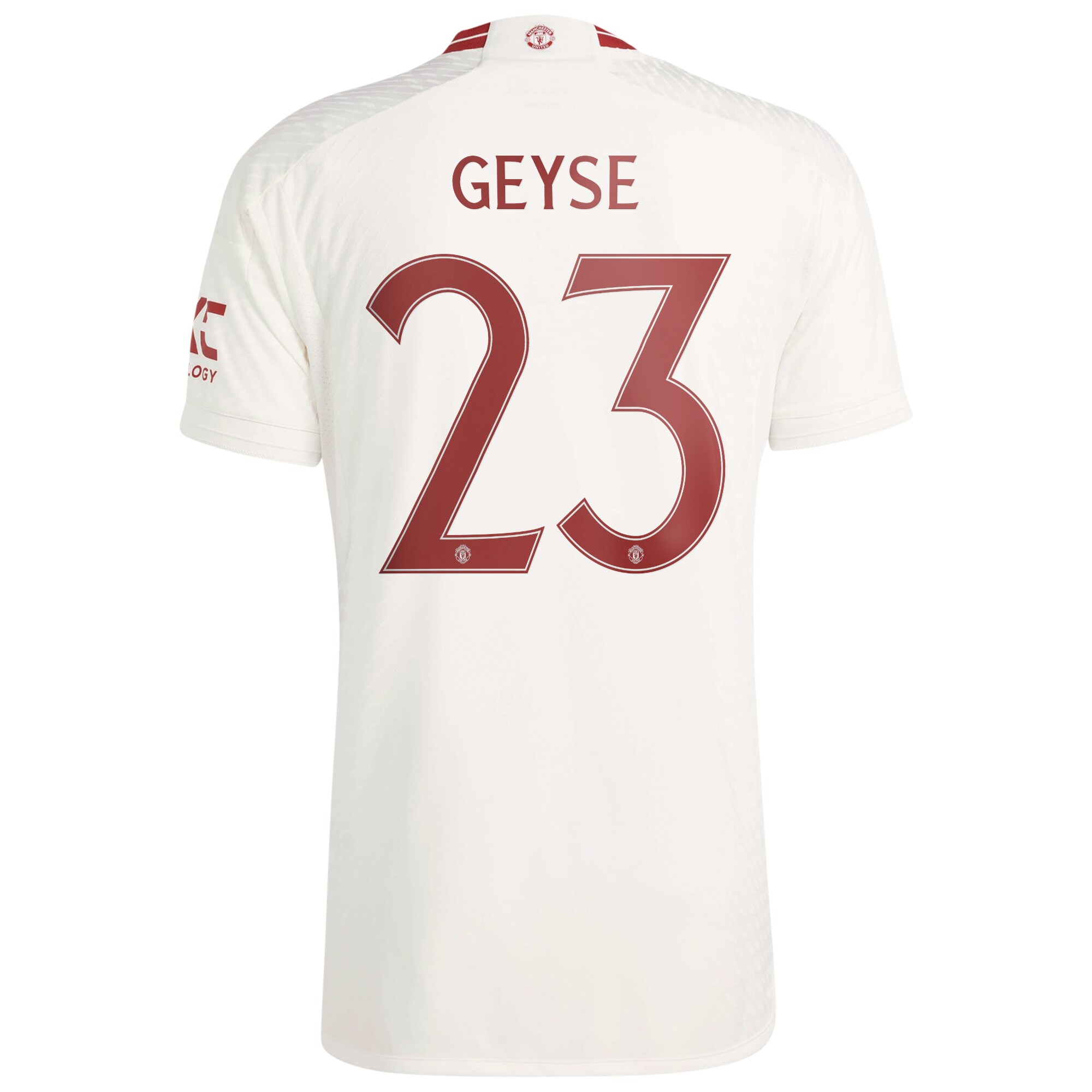 Manchester United WSL Third Authentic Shirt 2023-24 With Geyse 23 Printing