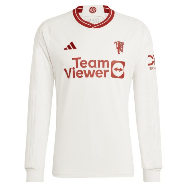 Manchester United WSL Third Shirt 2023-24 Long Sleeve With Evans 15 Printing