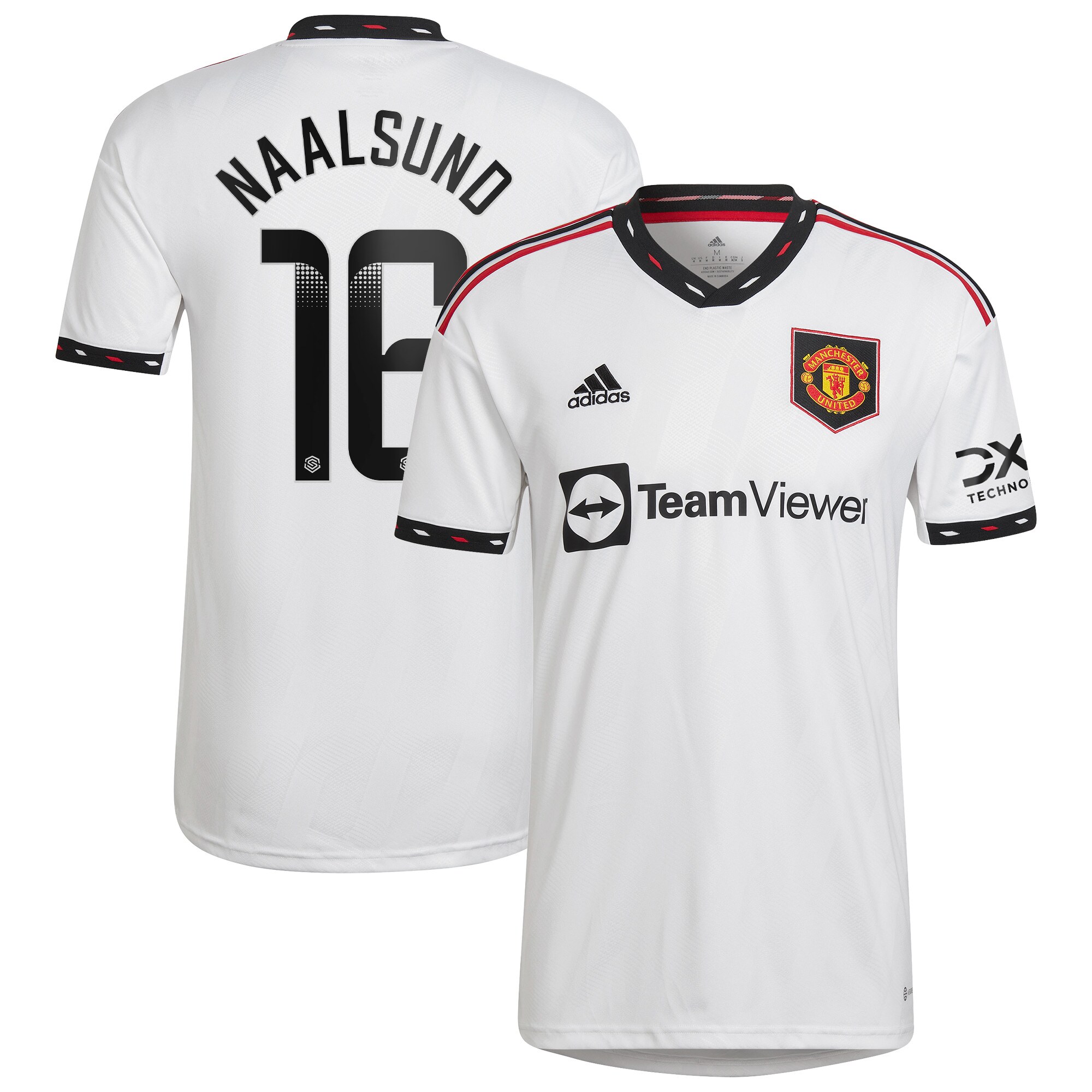 Manchester United WSL Away Shirt 2022-23 with Naalsund 16 printing