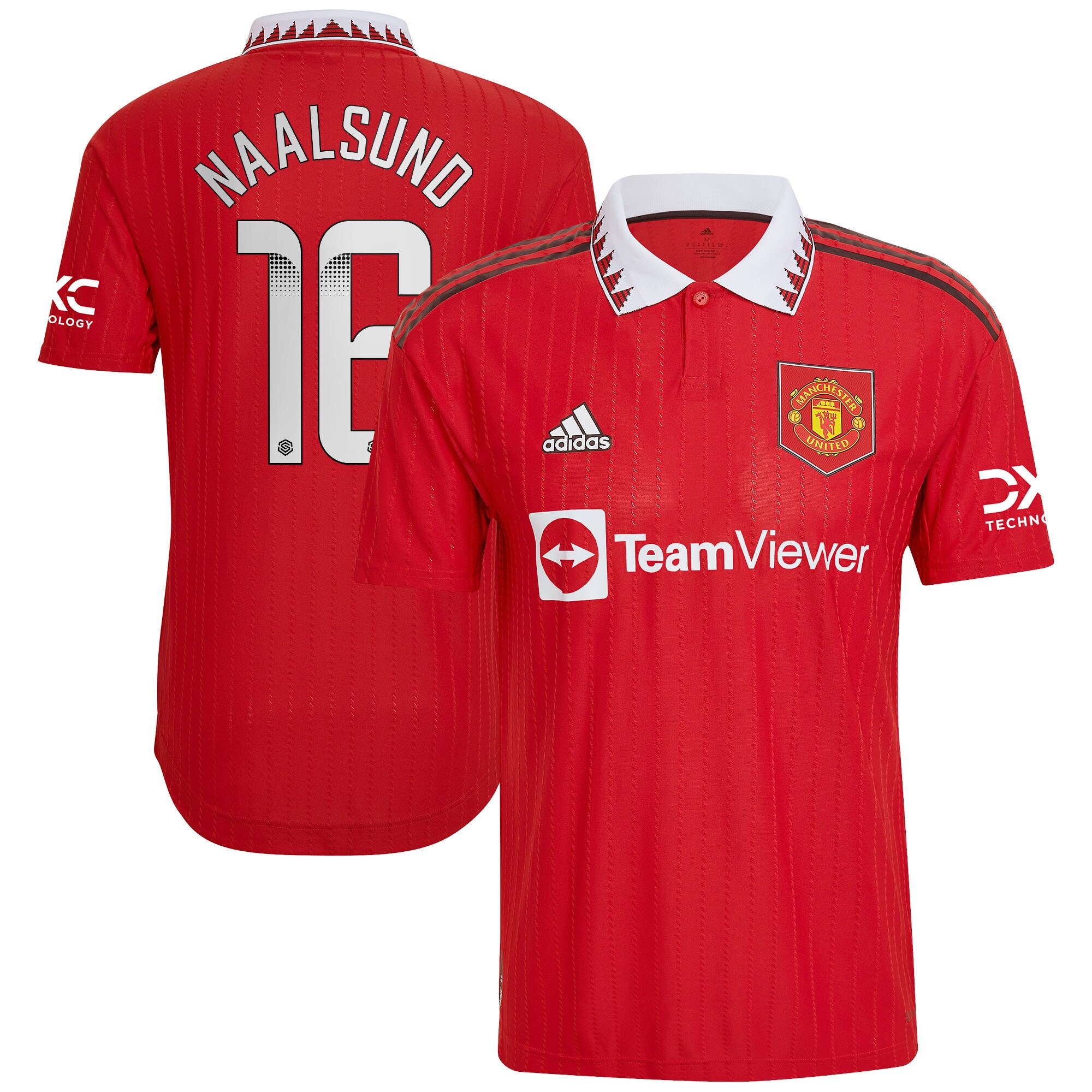Manchester United WSL Home Authentic Shirt 2022-23 with Naalsund 16 printing