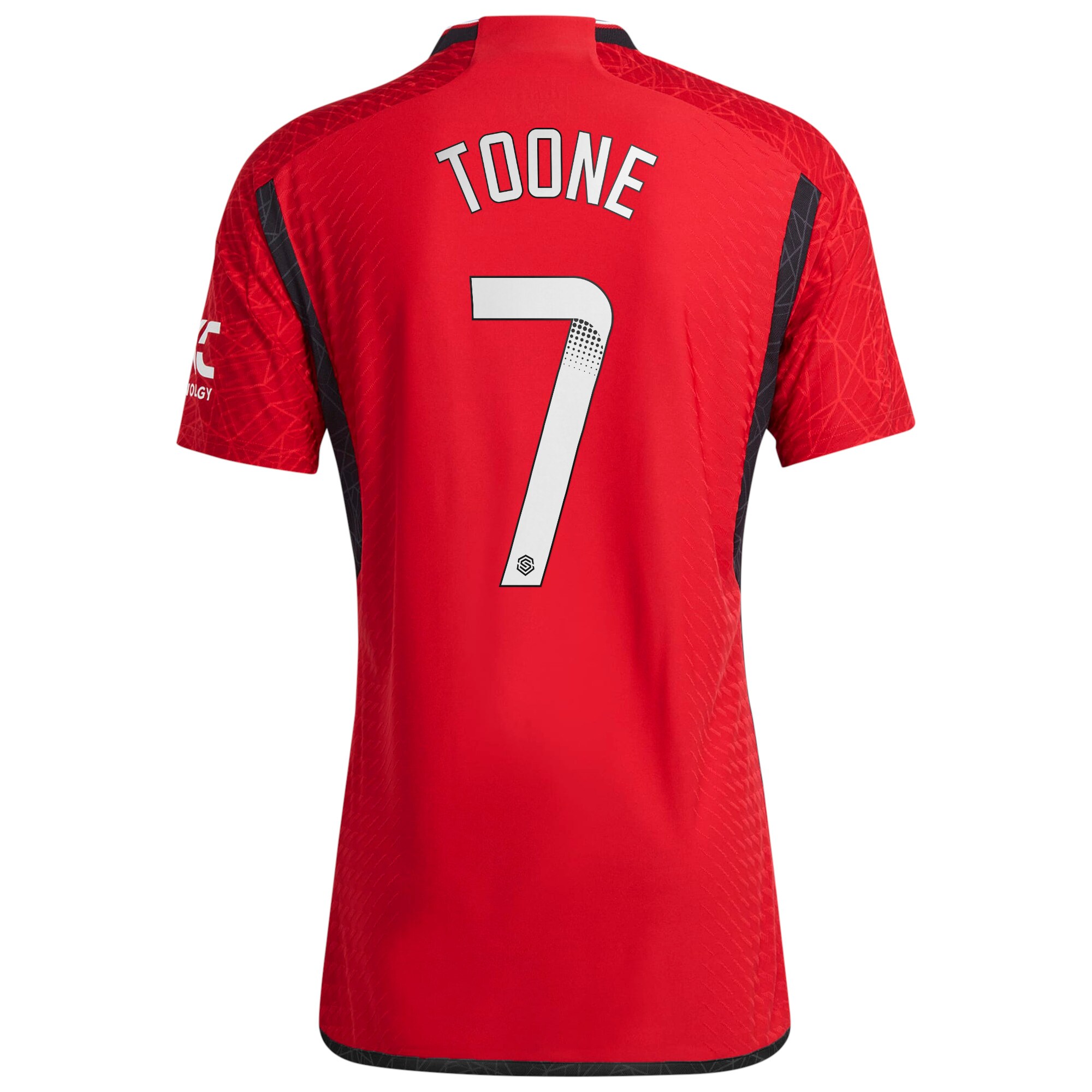 Manchester United WSL Home Authentic Shirt 2023-24 with Toone 7 printing
