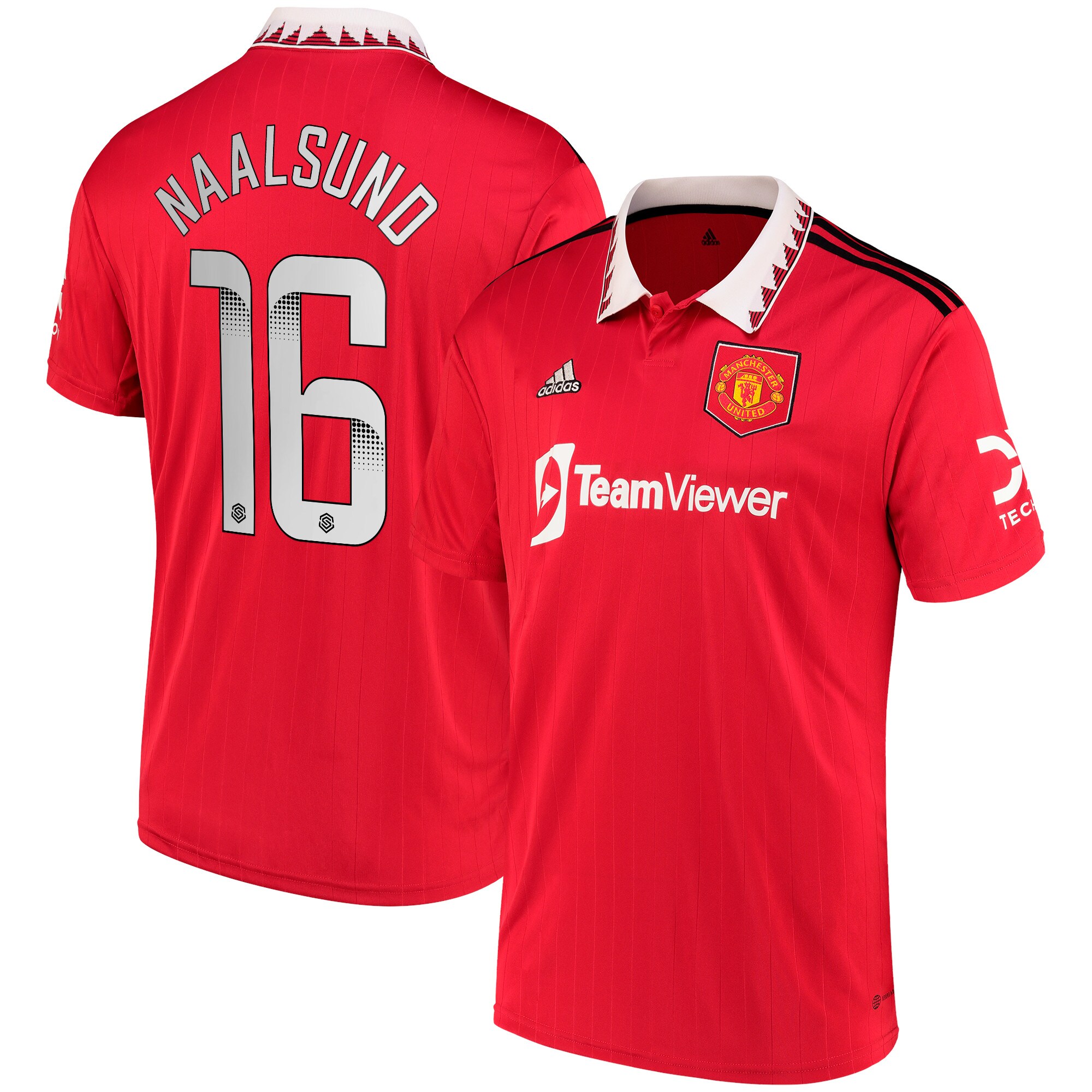 Manchester United WSL Home Shirt 2022-23 with Naalsund 16 printing