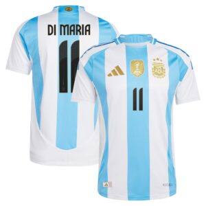 Angel Di Maria Argentina National Team 2024 Home Authentic Jersey - White